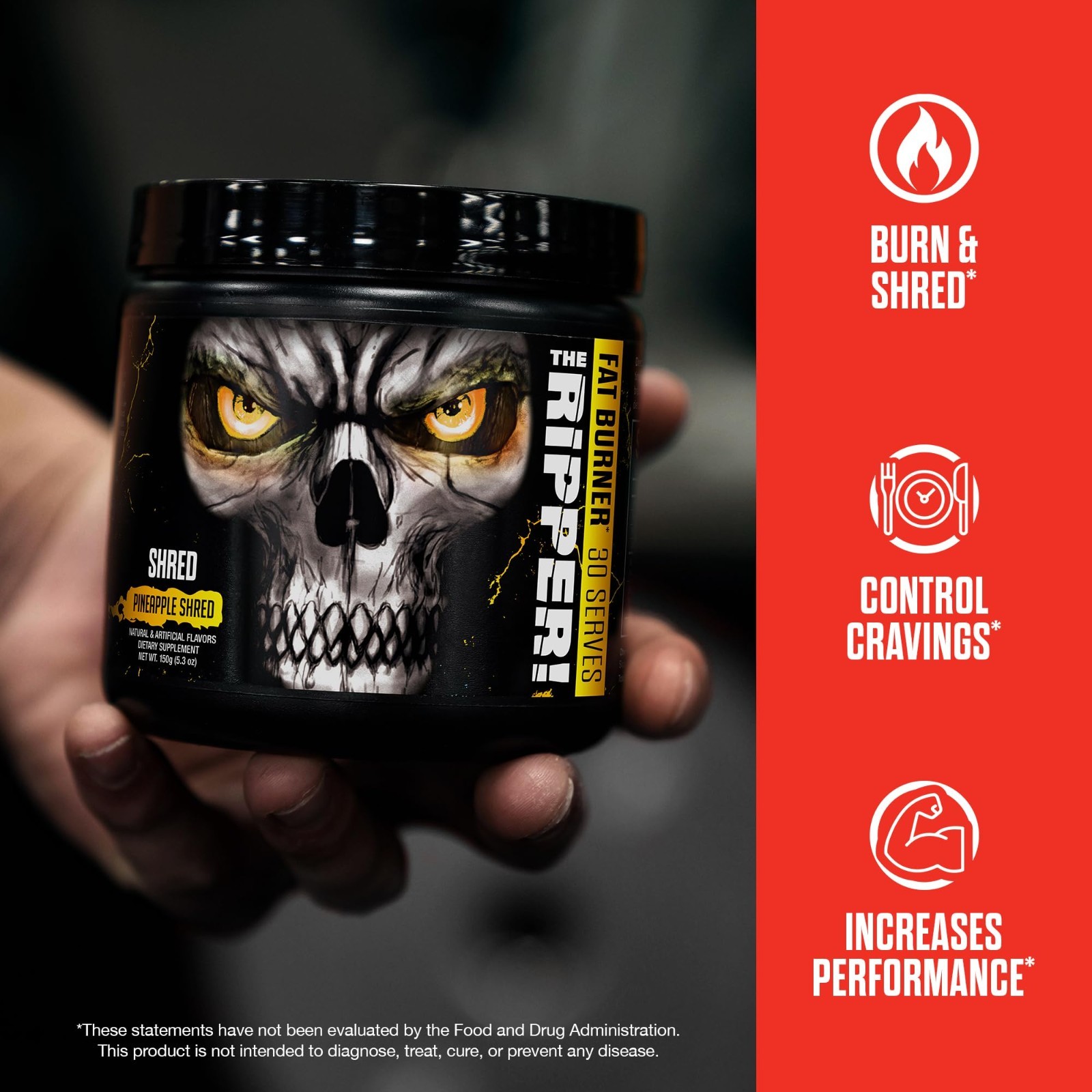 Thermogenic Fat Burner Powder – Pre Workout Drink Mix, Blue Raspberry, 30 Servin