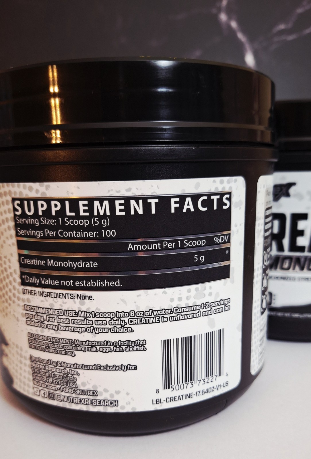 Nutrex Pure Creatine Monohydrate, 100 Servings, Unflavored, USA 🇺🇸01/2029✨️