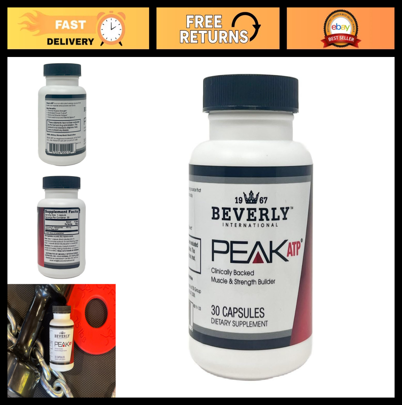 Non-Stimulant Pre-Workout Supplement – Boost Power, Strength & Muscle Mass, 30 C