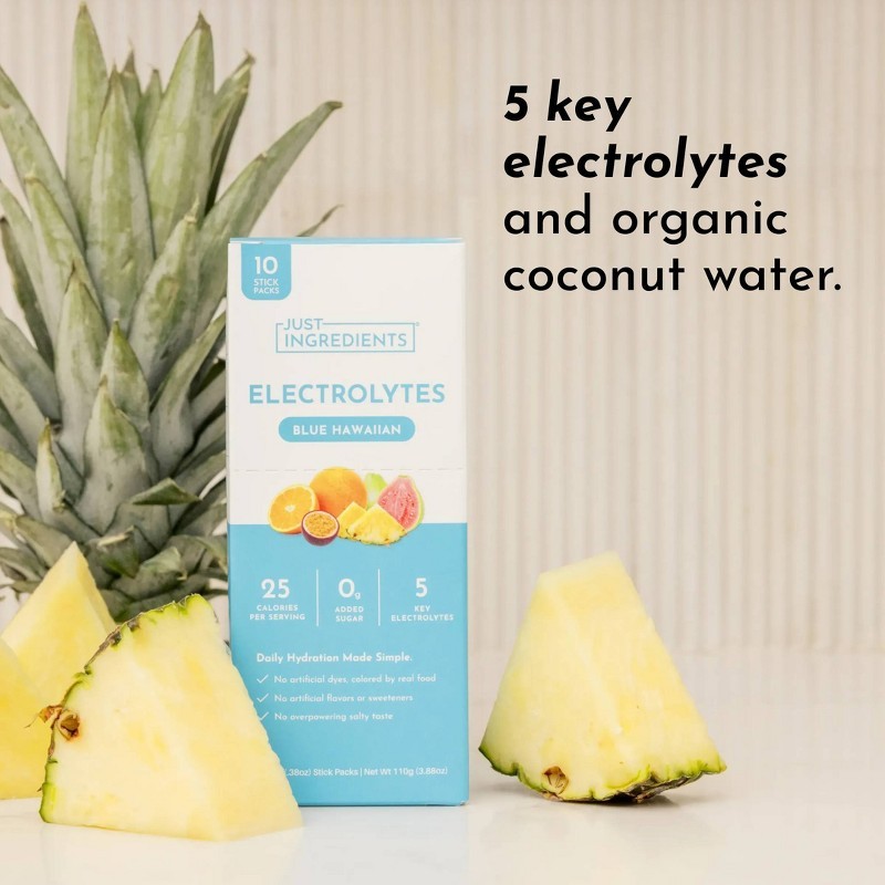 Electrolytes Sports Drink Mix Packs – Blue Hawaiian – 3.88oz/10ct