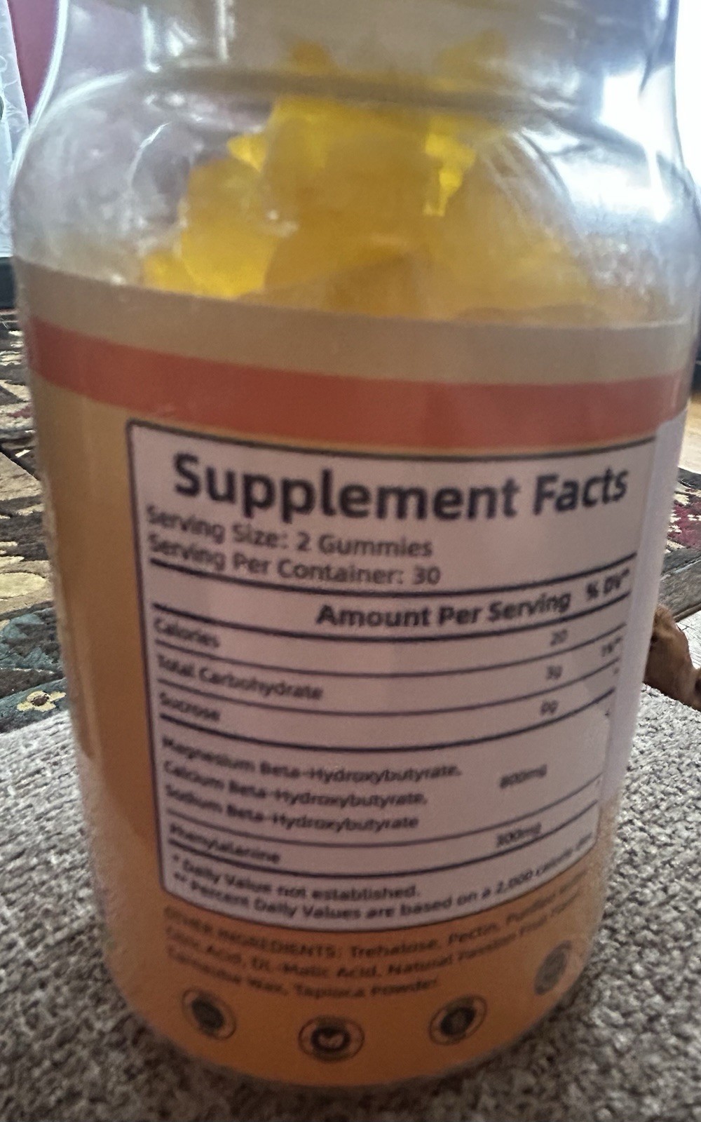 BHB Gummies 1100mg BCAA Gummies Amino Acids Supplement for Muscle Im…