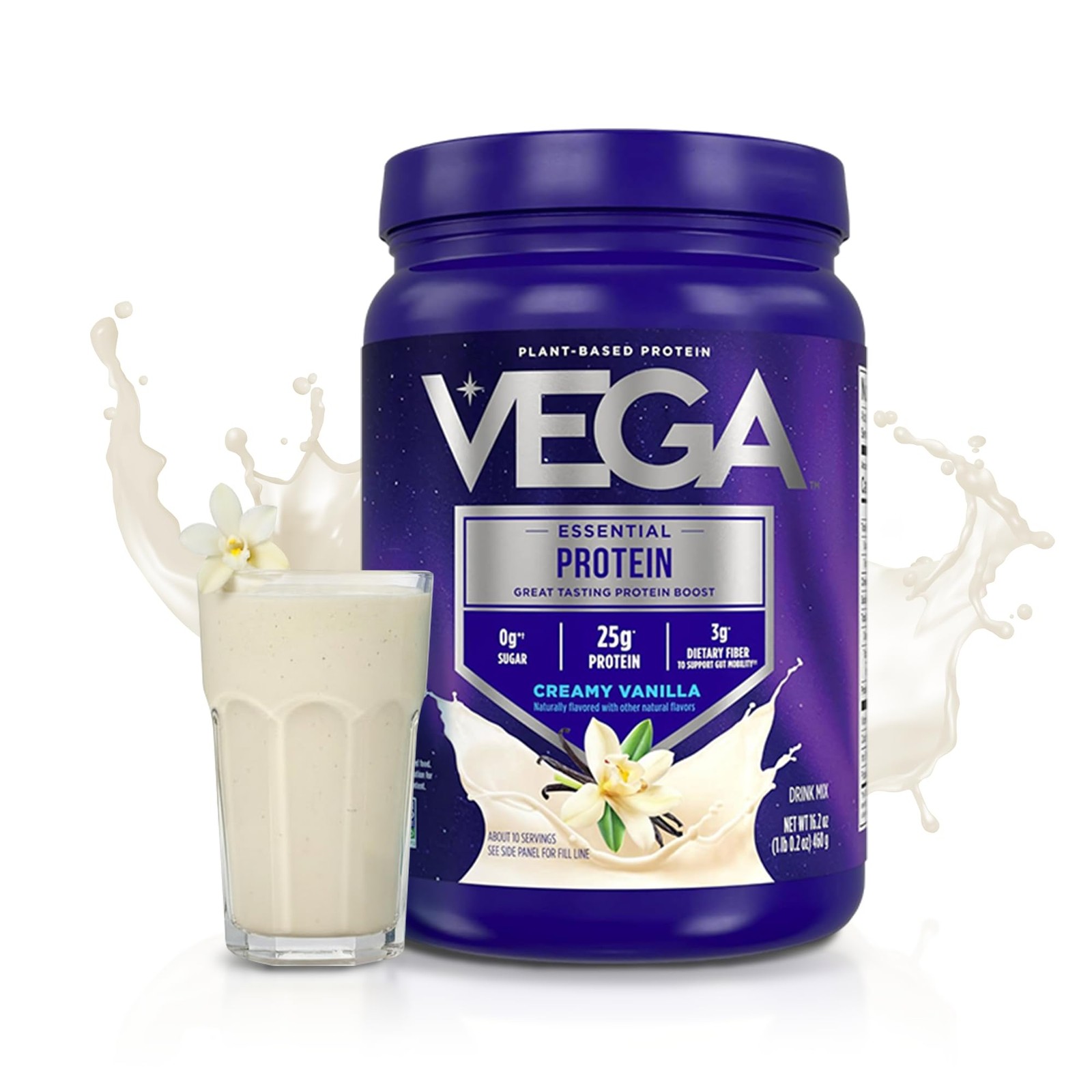 Vega Essential Protein – 25g Vegan Powder, Creamy 1 Pound (Pack of 1)
