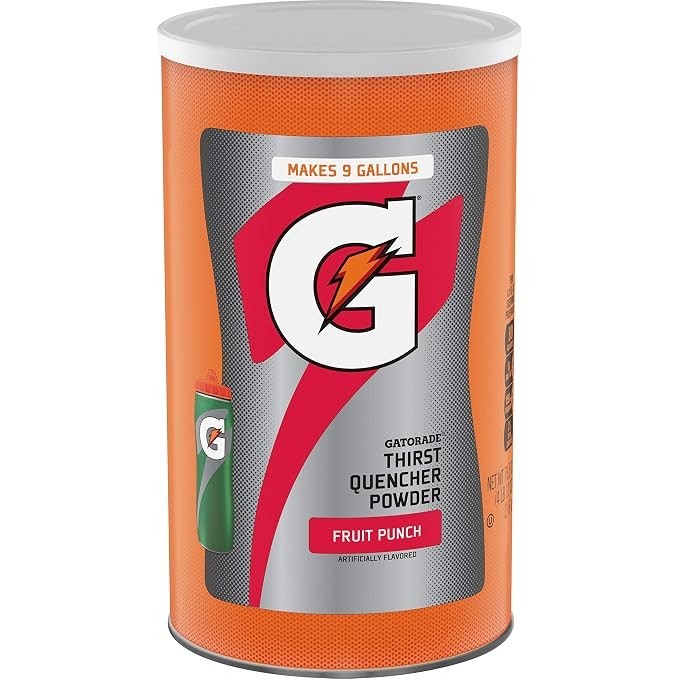 Sports Drink Powder Fruit Punch 76.5 Ounce Makes 9 Gallons Rehydration