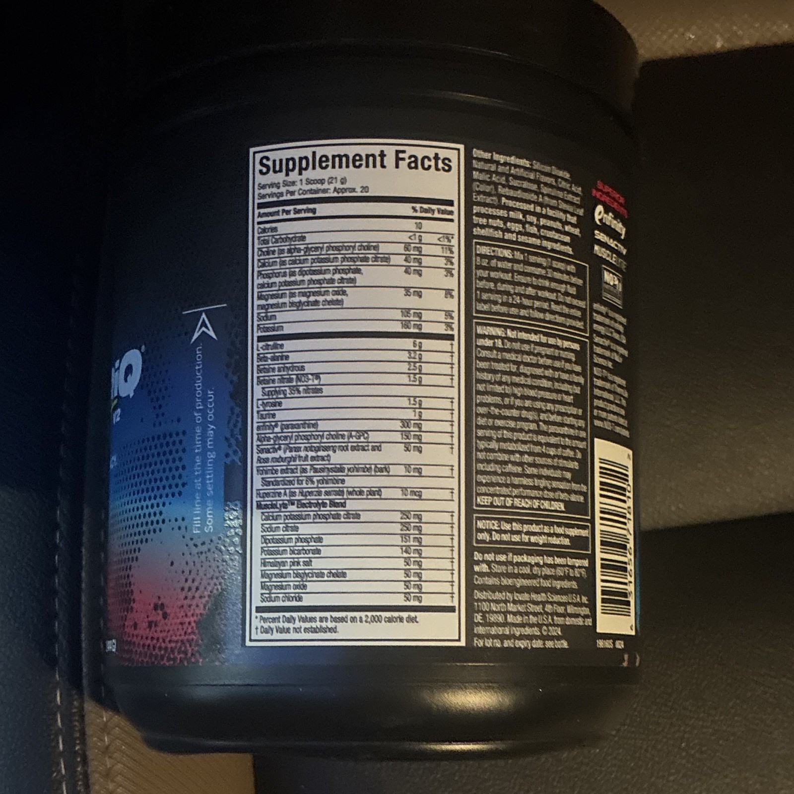 MuscleTech EUPHORIQ Pre-Workout Powder V2 Rocket Pop 14.62 oz exp 10/2026