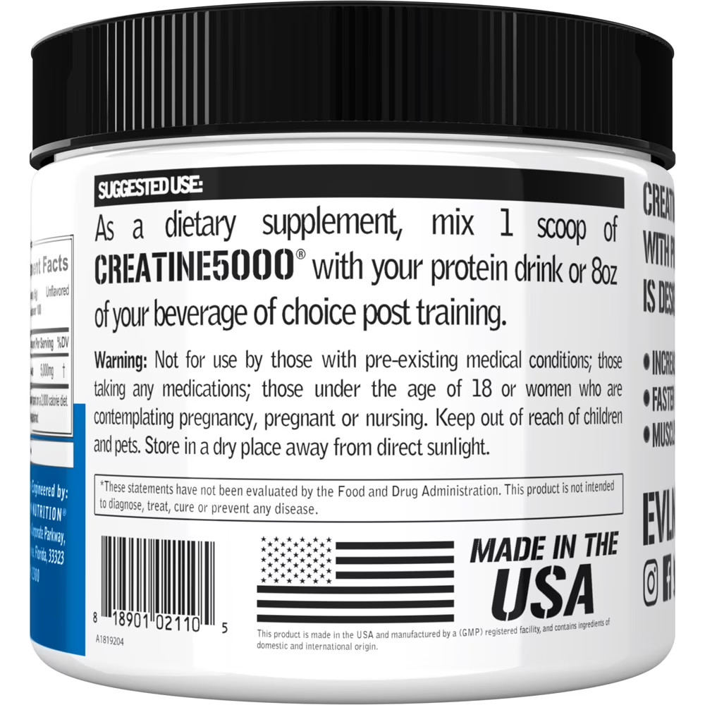 Creatine 5000 – Supports Faster Recovery, Lean Muscle Growth & Performance – Pre