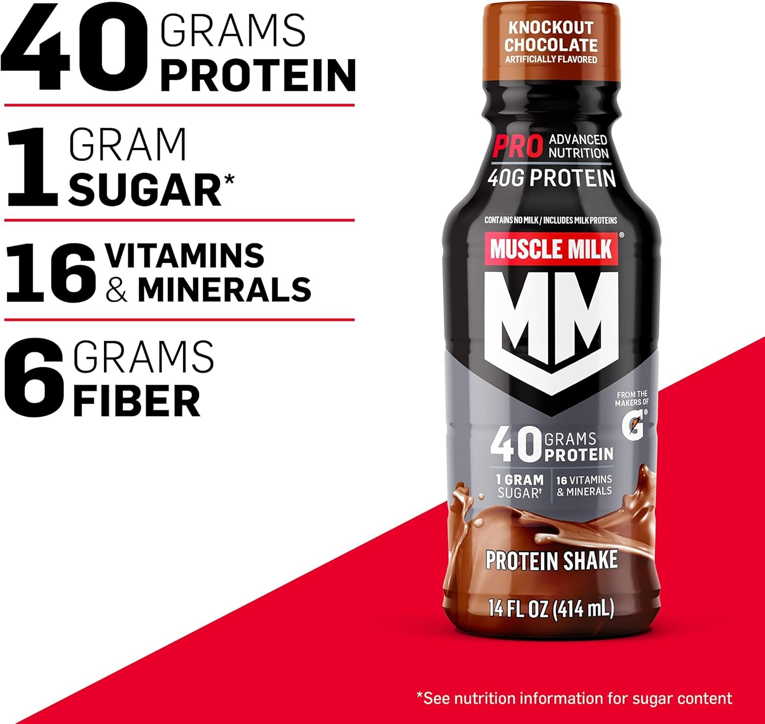 Pro Advanced Nutrition Protein Shake, Intense Vanilla, 14 Fl Oz Bottle, 12 Pack