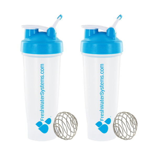 2PACK Blender Bottle Classic 28 oz. Shaker Mixer Cup Clear w BlenderBall whisk