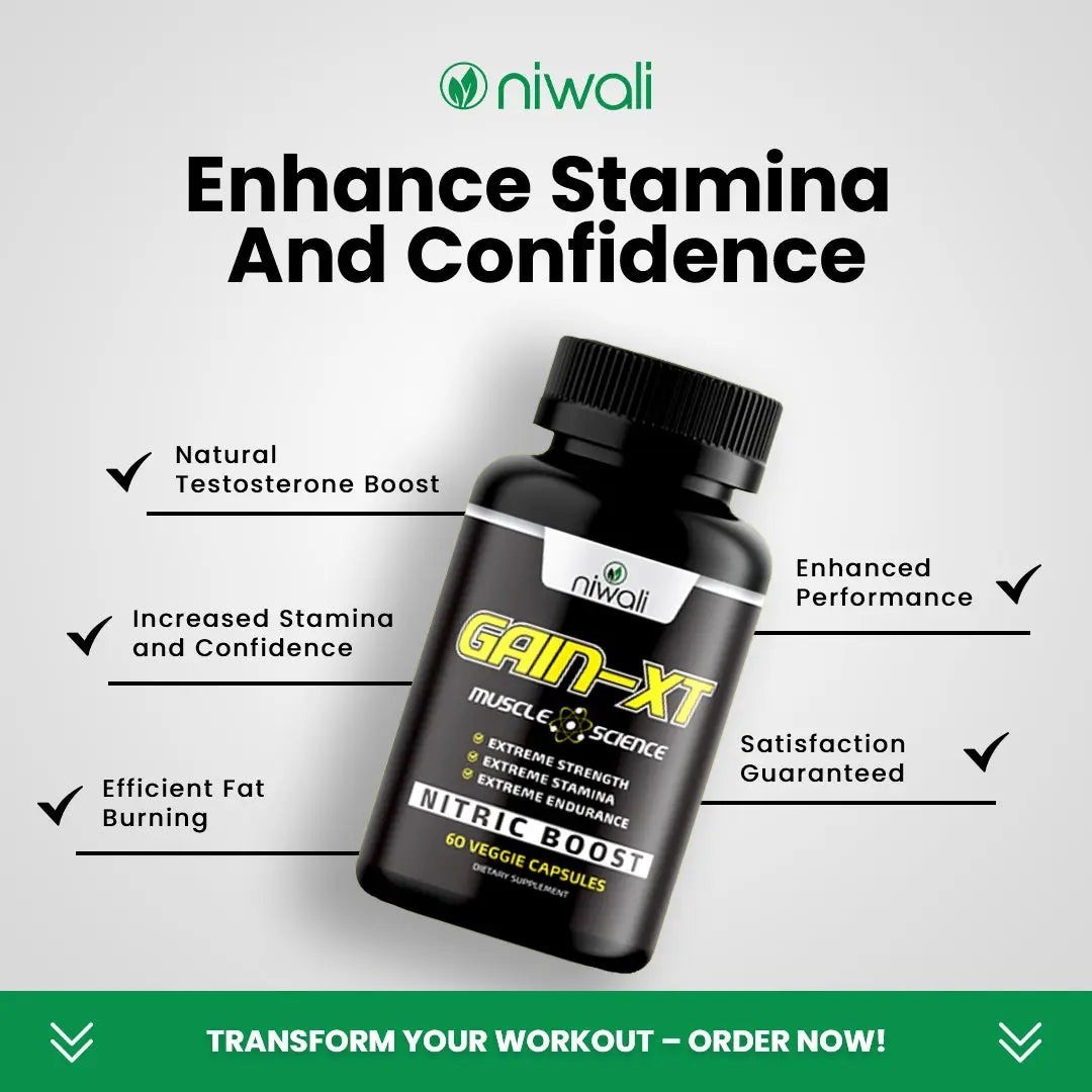 Gain XT Nitric Oxide Supplement for Muscle Growth Amino Acids Support stamina