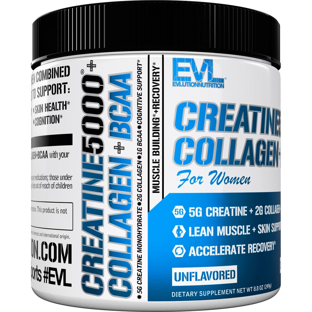 Creatine 5000 + Collagen + BCAA – for Women – Supports Lean Muscle Growth – 5G C