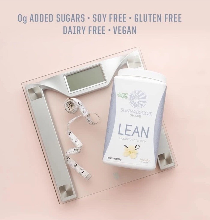 SUNWARRIOR SHAPE LEAN Superfood Shake Vanilla Plant Based Protein Nutrition NEW