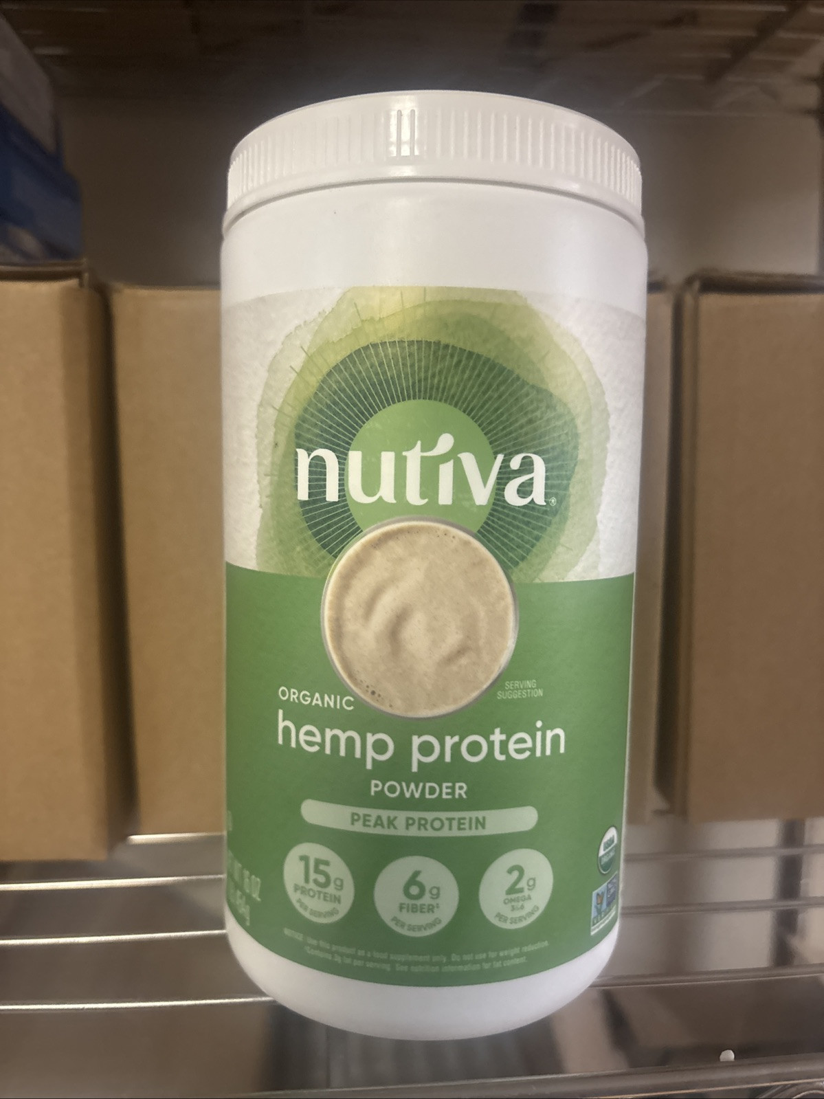 Nutiva Organic Hemp Protein Powder 15 g protein 16 oz Pwdr
