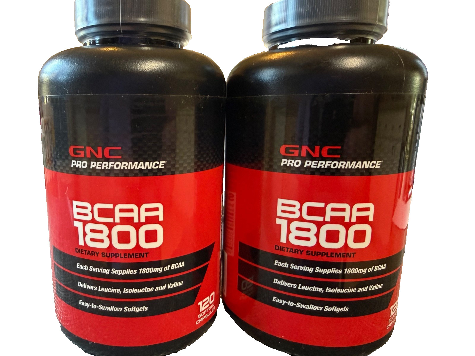 2 NEW GNC BCAA Pro Performance Amino Acid 1800 mg 120 Capsules (240 Total)