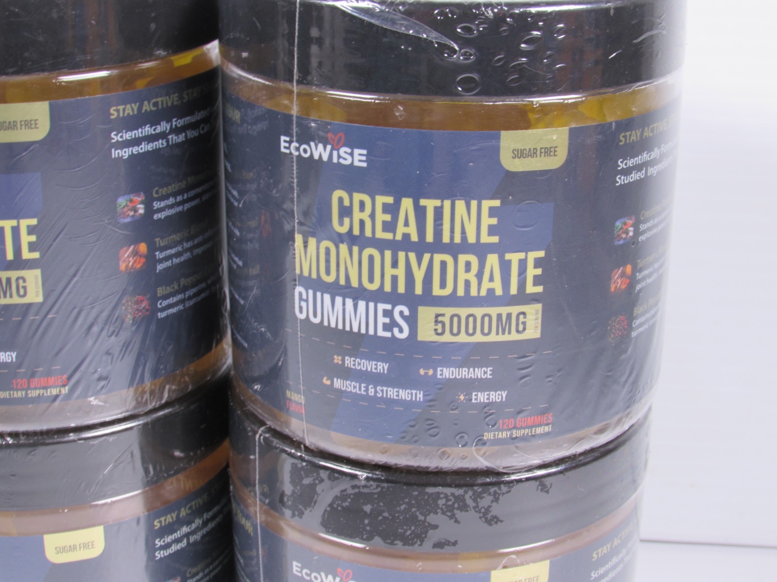 4x EcoWise Wellness Creatine Monohydrate Mango 480 TOTAL Gummies Exp 3/27