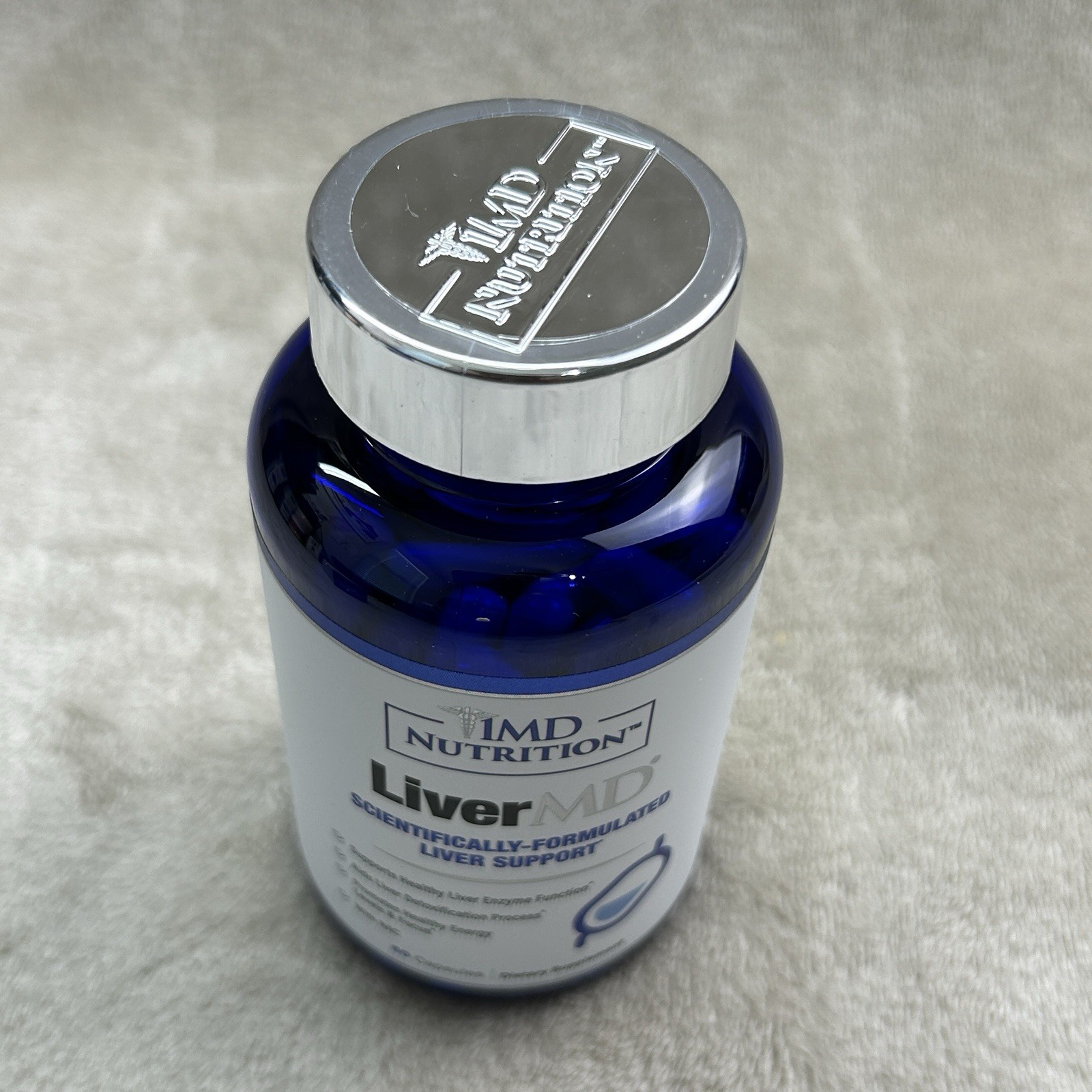 1MD LiverMD Liver Support Supplement Siliphos Milk Thistle Extract EXP 10/2026