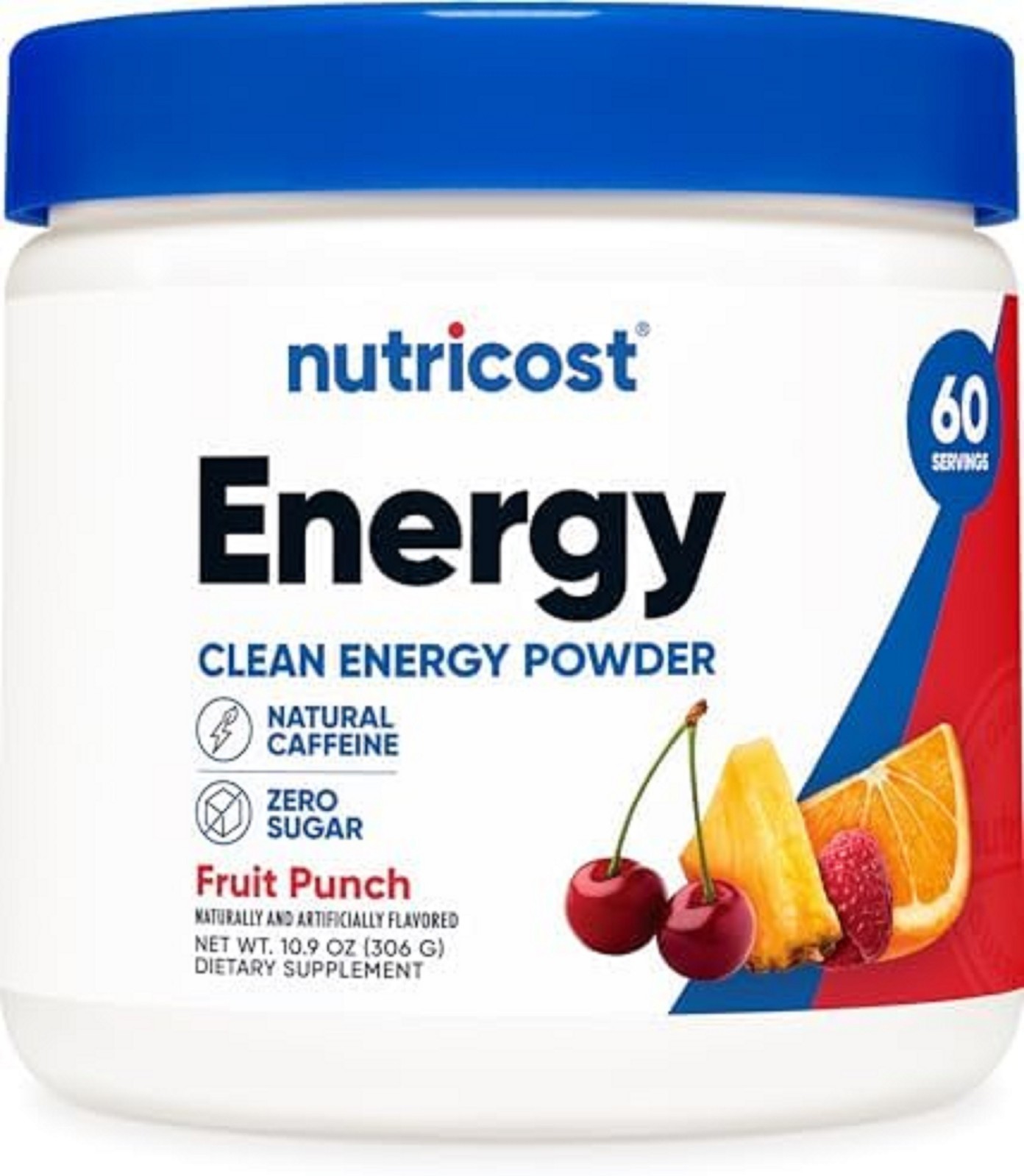 Nutricost Energy Complex (Fruit Punch) (60 Servings) – Clean Energy Powder, 300g