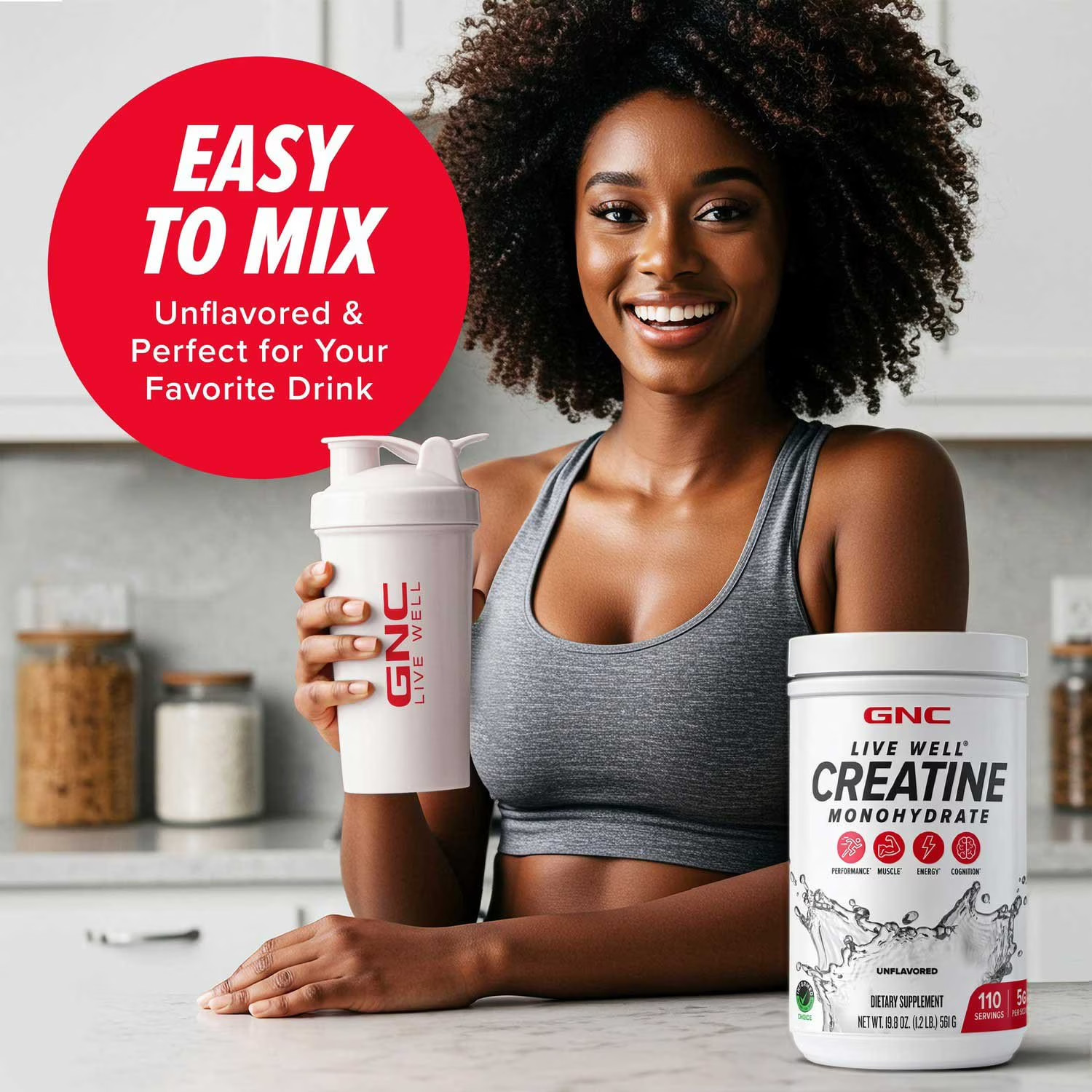 GNC Live Well Creatine Monohydrate, 1.2 lbs. FREE SHIPPING!!! LIMITED OFFER!!!
