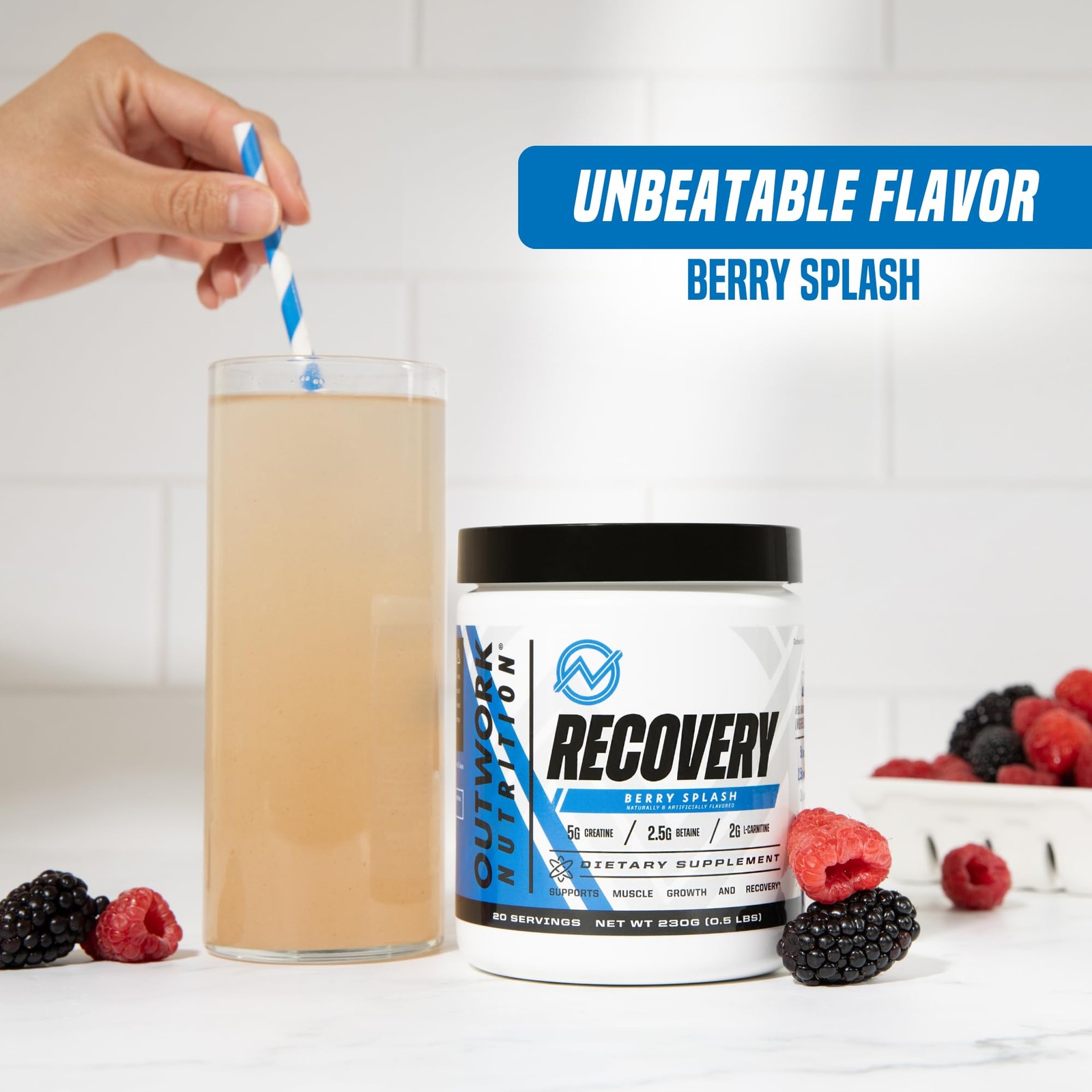 Outwork Nutrition Post Workout Recovery Powder – Creatine Monohydrate, KSM-66…