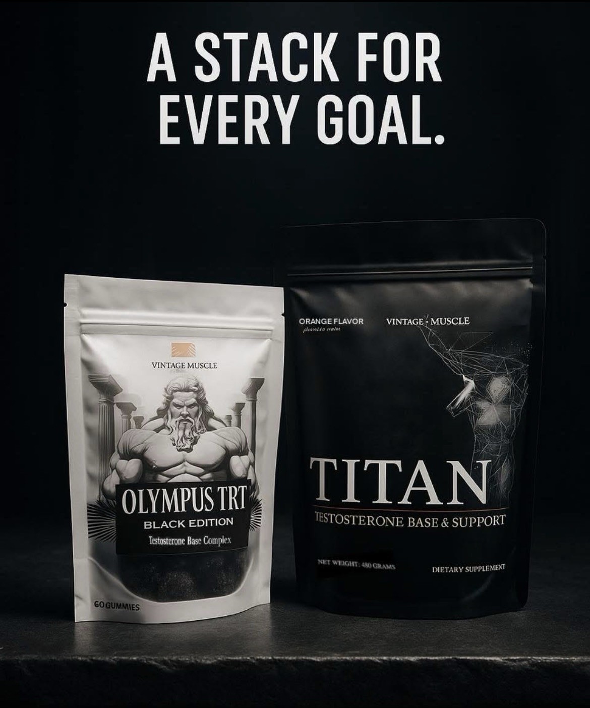 Titan🔱 Natty Test Base Blend 4 Optim. Strength/muscle Gains By Vintage Muscle💪