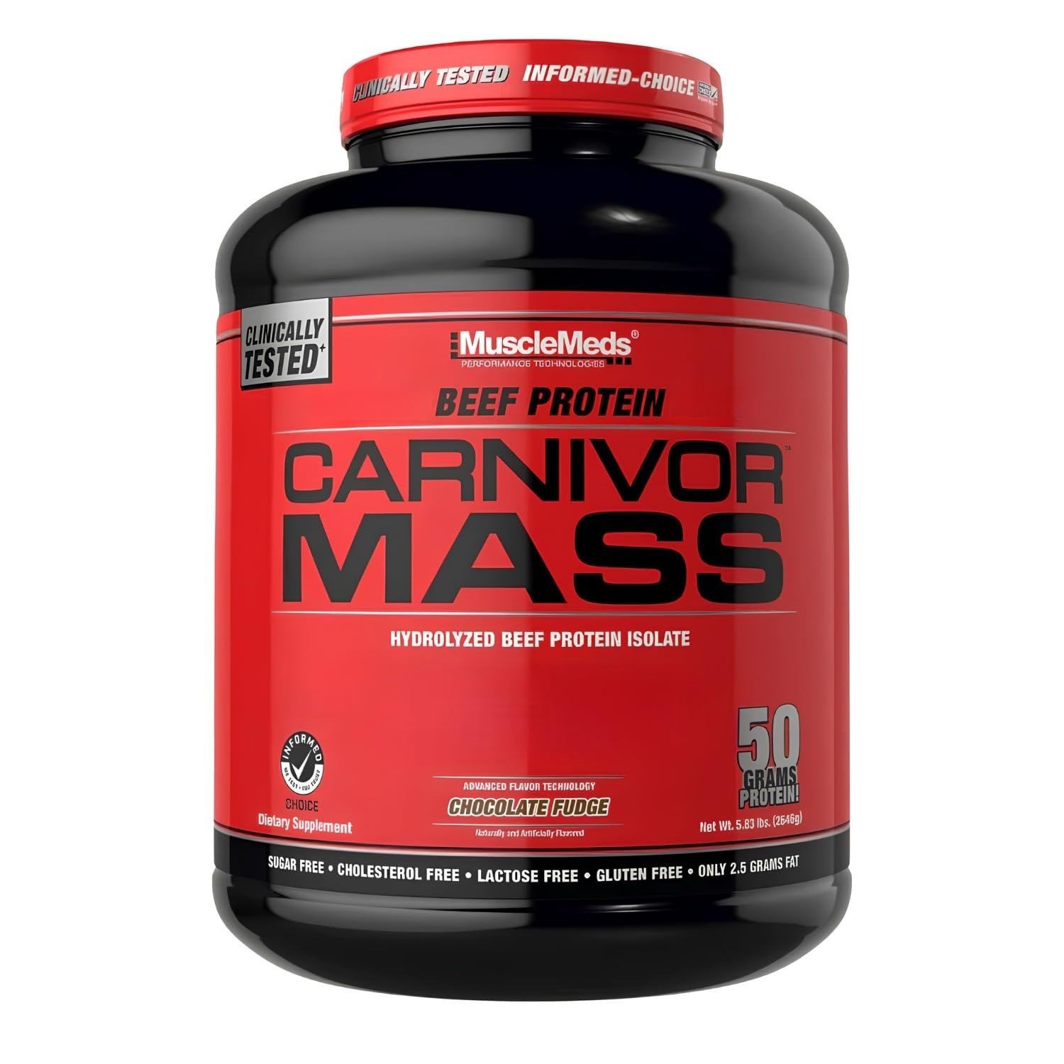 CARNIVOR Mass Gainer Beef Protein Isolate Shake 50g Protein 125g Carbs