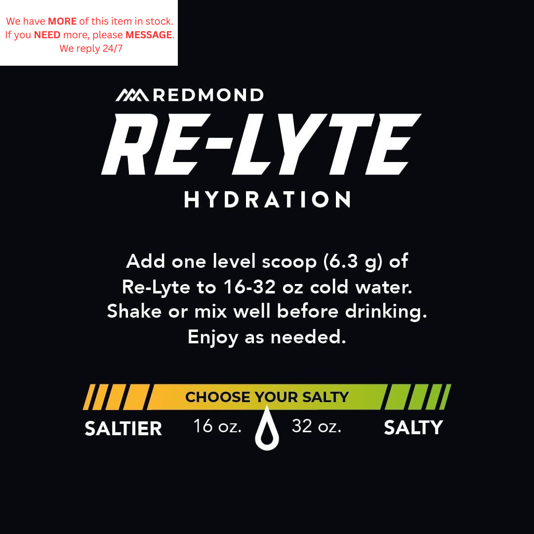 REDMOND Re-Lyte Hydration Electrolyte Powder Mix 13.19 Ounce (Pack of 1)