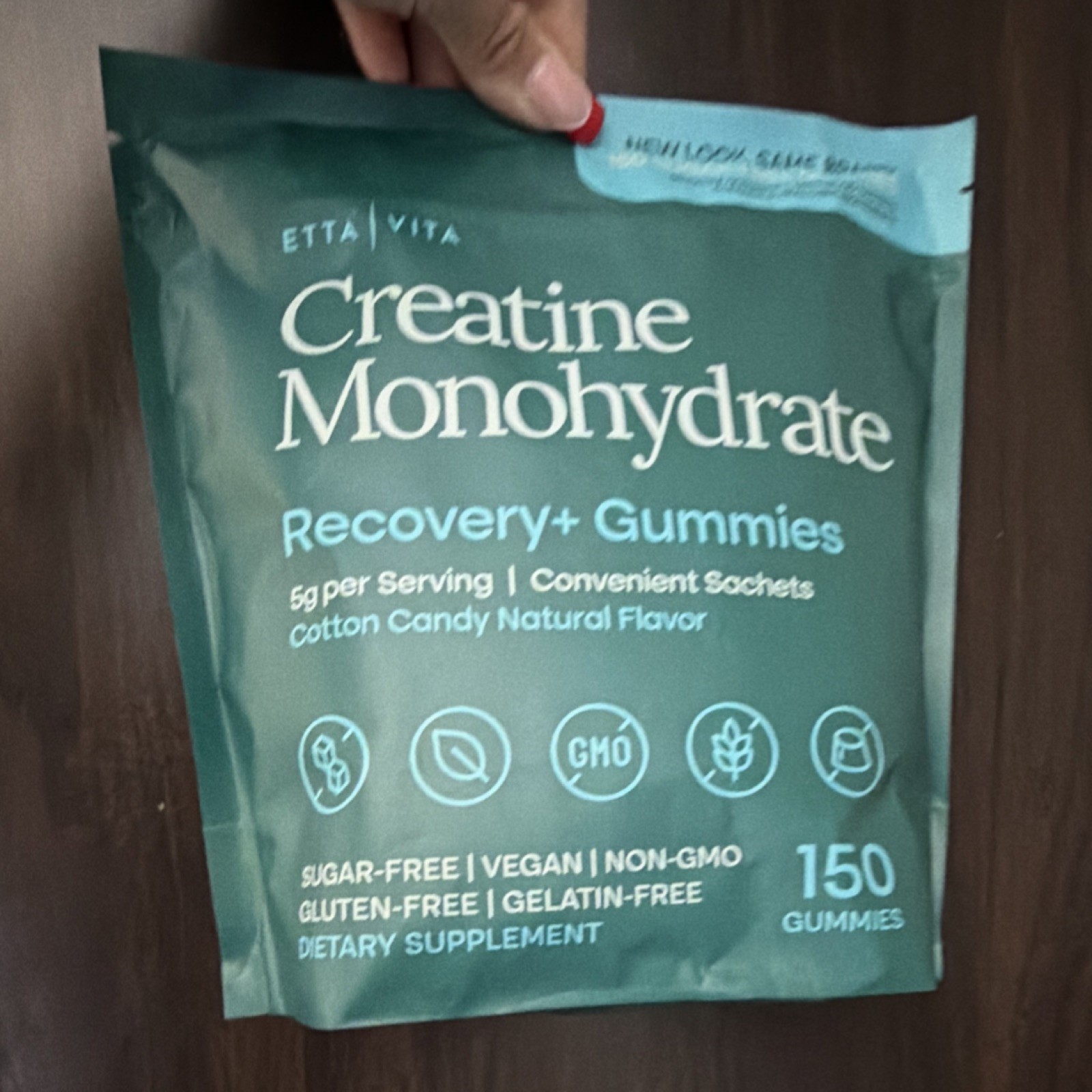 Etta Vita Creatine Monohydrate Recovery Gummies Cotton Candy 150 Vegan
