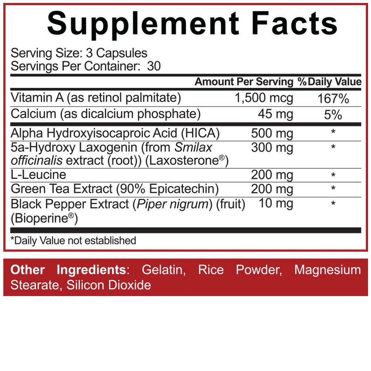 5% Nutrition BIGGER BY THE DAY Laxogenin+ 90 capsules BUILD MUSCLE TEST AND PCT