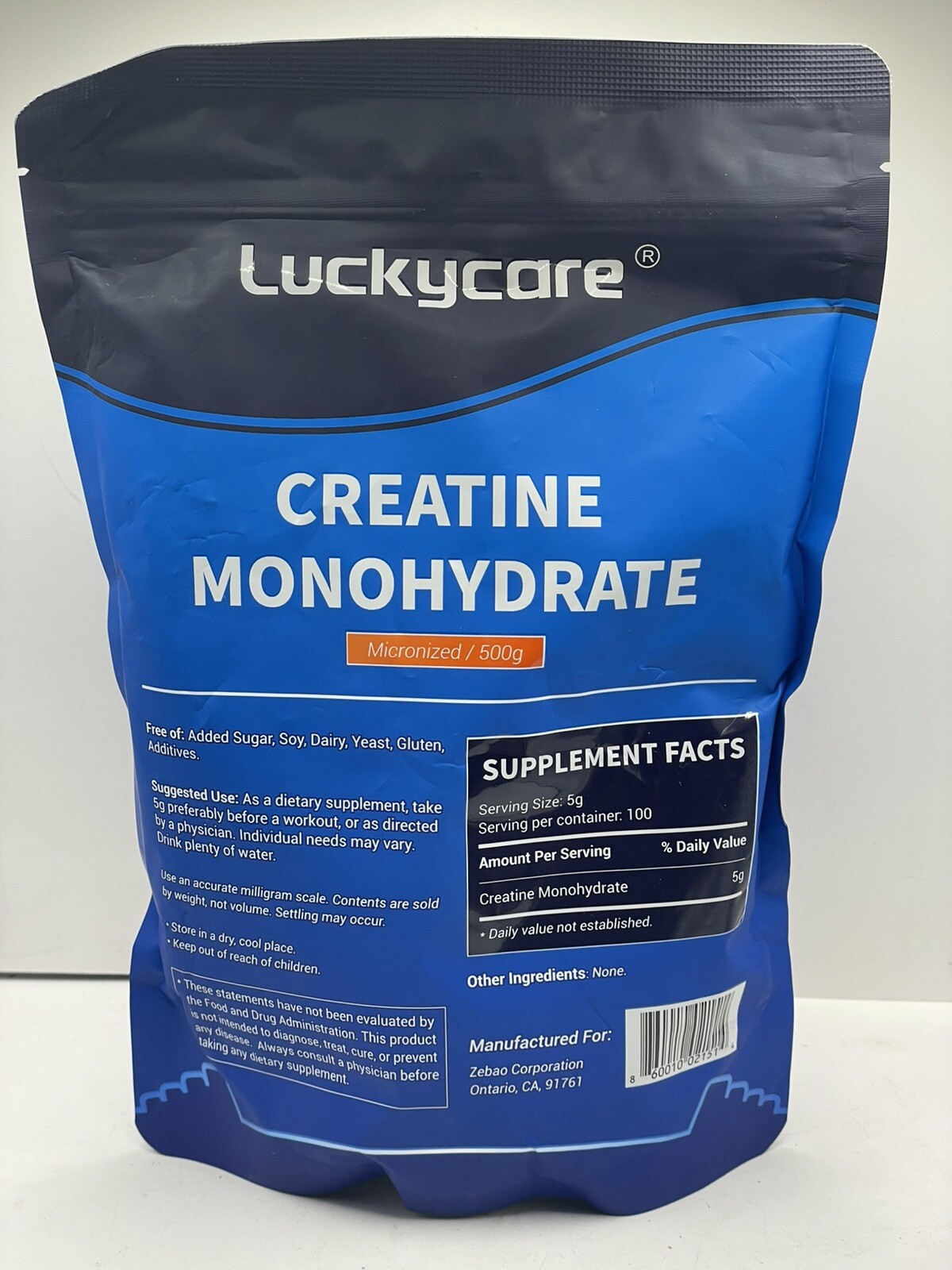 3X Fitness Creatine Monohydrate Powder Unflavored Support Muscle Energy 500g Eac