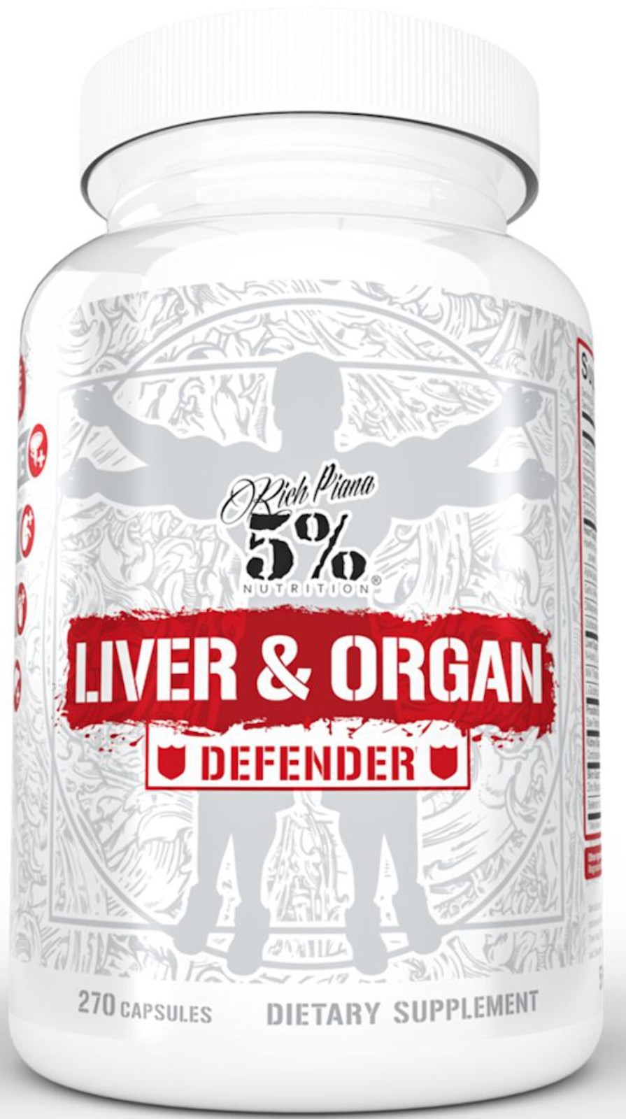 5% Nutrition Liver & Organ Defender 270 caps Detox, PCT