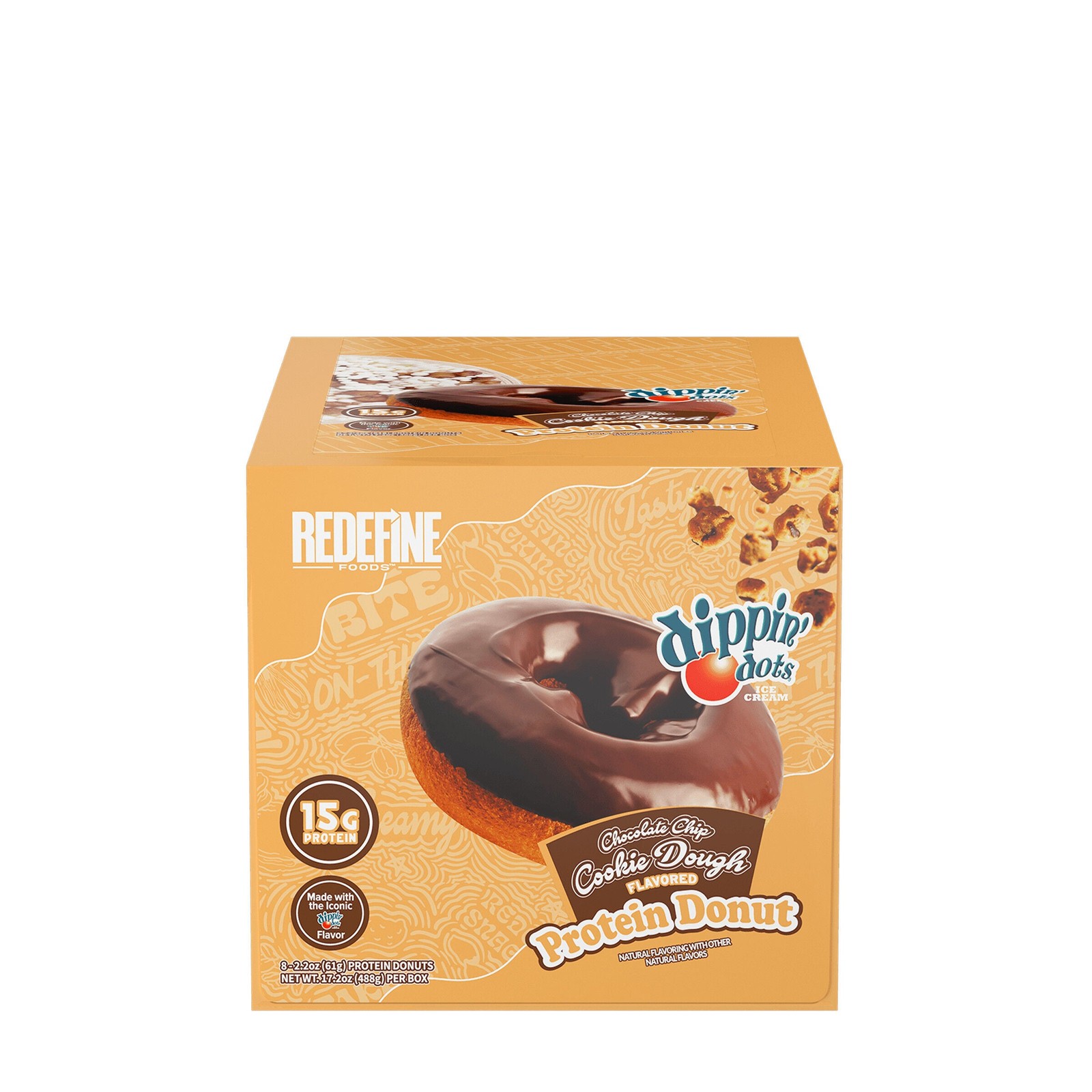 Protein Donut – Dippin’ Dots Chocolate Chip Cookie Dough (8 Donuts)