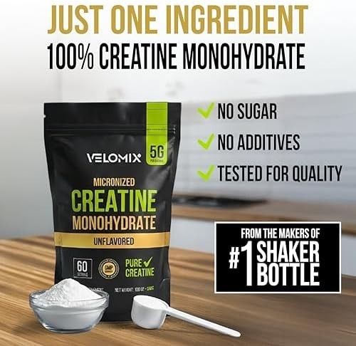 Micronized Creatine Monohydrate Powder – 100% Pure Creatine Powder Unflavored an