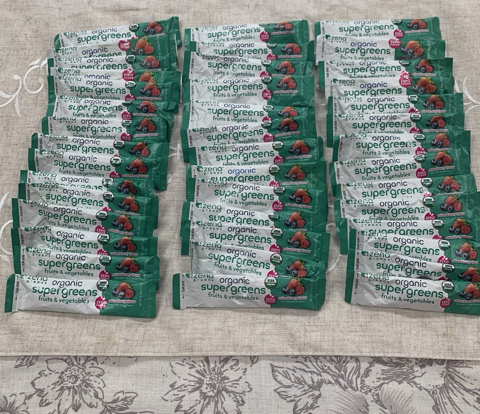 Zena Organic Super Greens Fruits & Vegetables 42 Count – Mixed Berry!