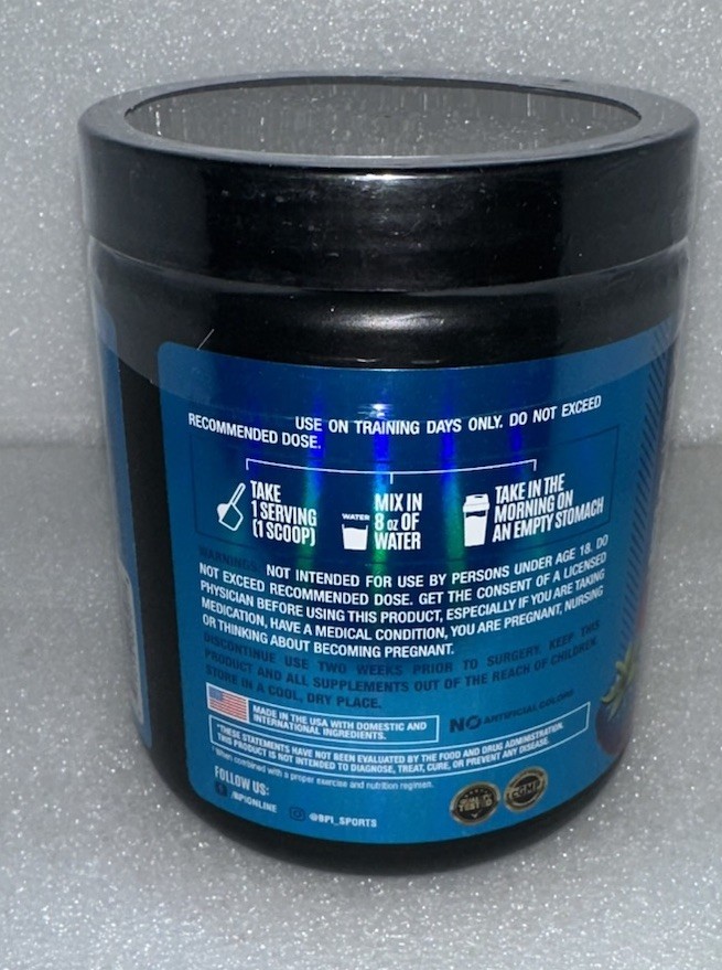 BPI Sports Best BCAA Shredded Lean Muscle Recovery Blue Raz 25 Servings 8/2027
