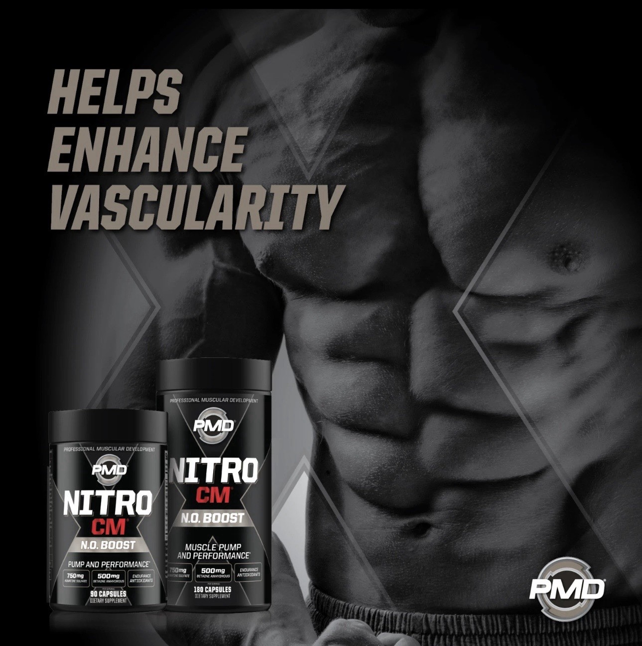 NITRO CM – Nitric Oxide Formula for Muscle Pumps & Performance – (90 Capsules) ✅