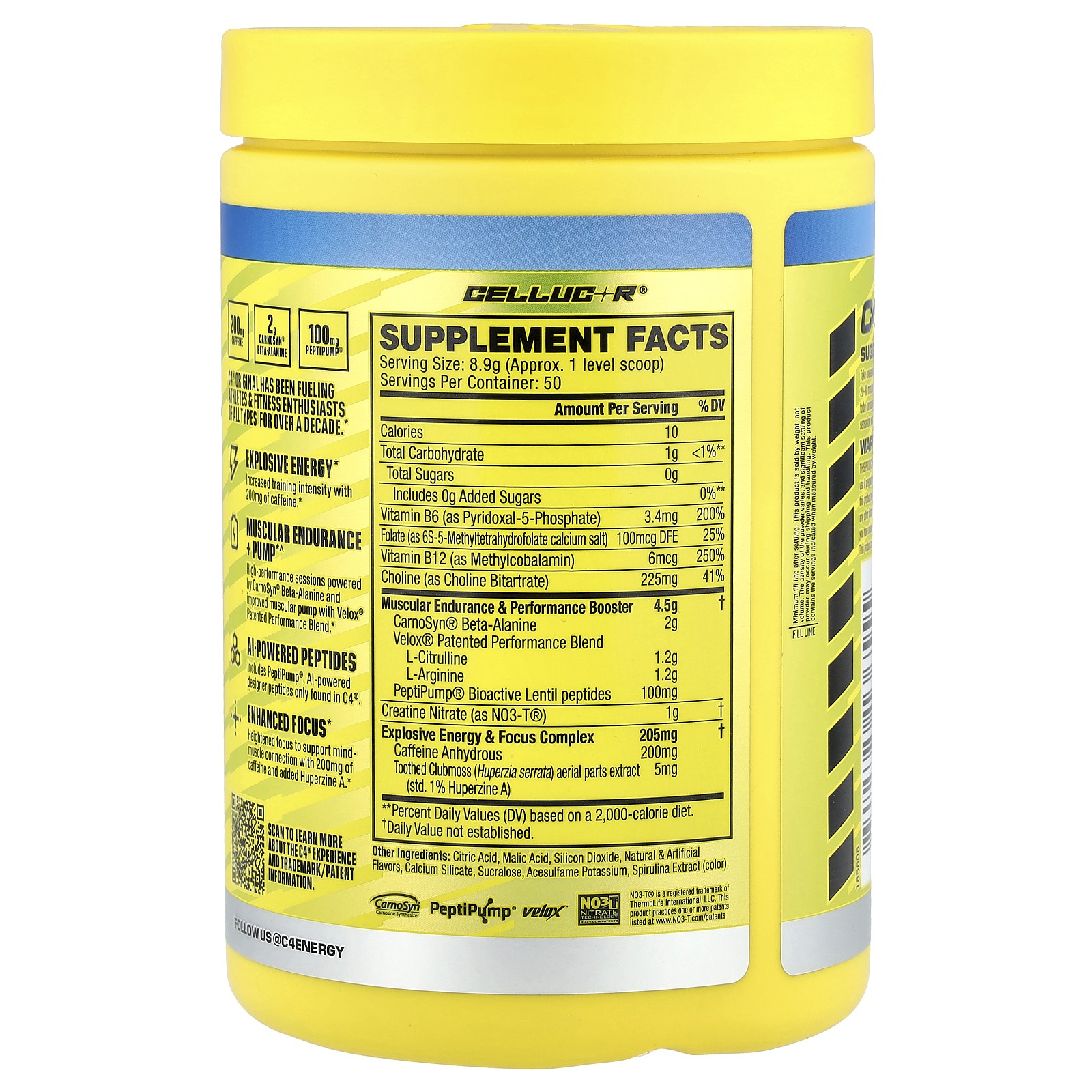 C4® Original, Pre-Workout, Icy Blue Razz, 15.7 oz (445 g)