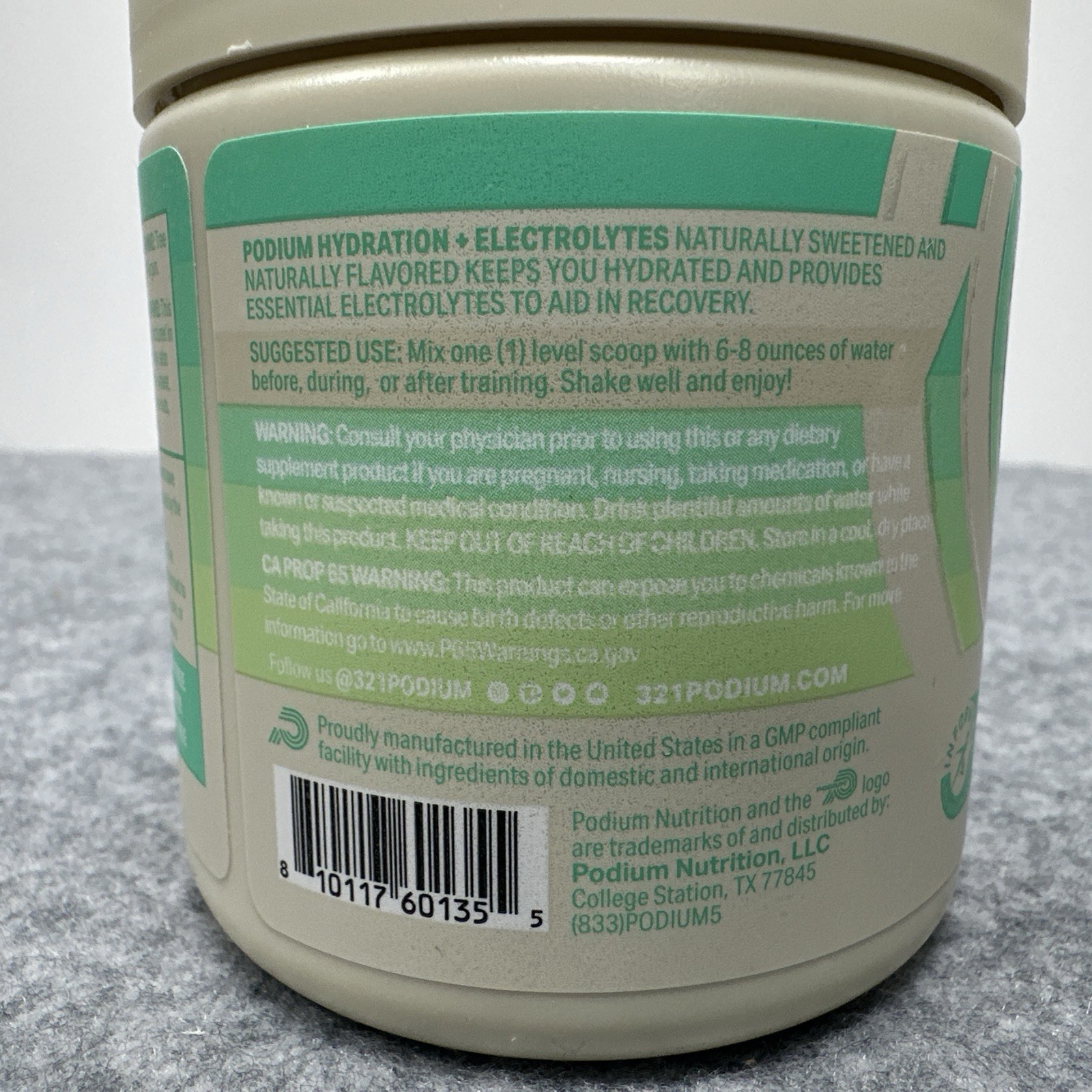 Podium Hydration + Electrolyres Energy Drink – Blue Raspberry – Exp: 1/2026