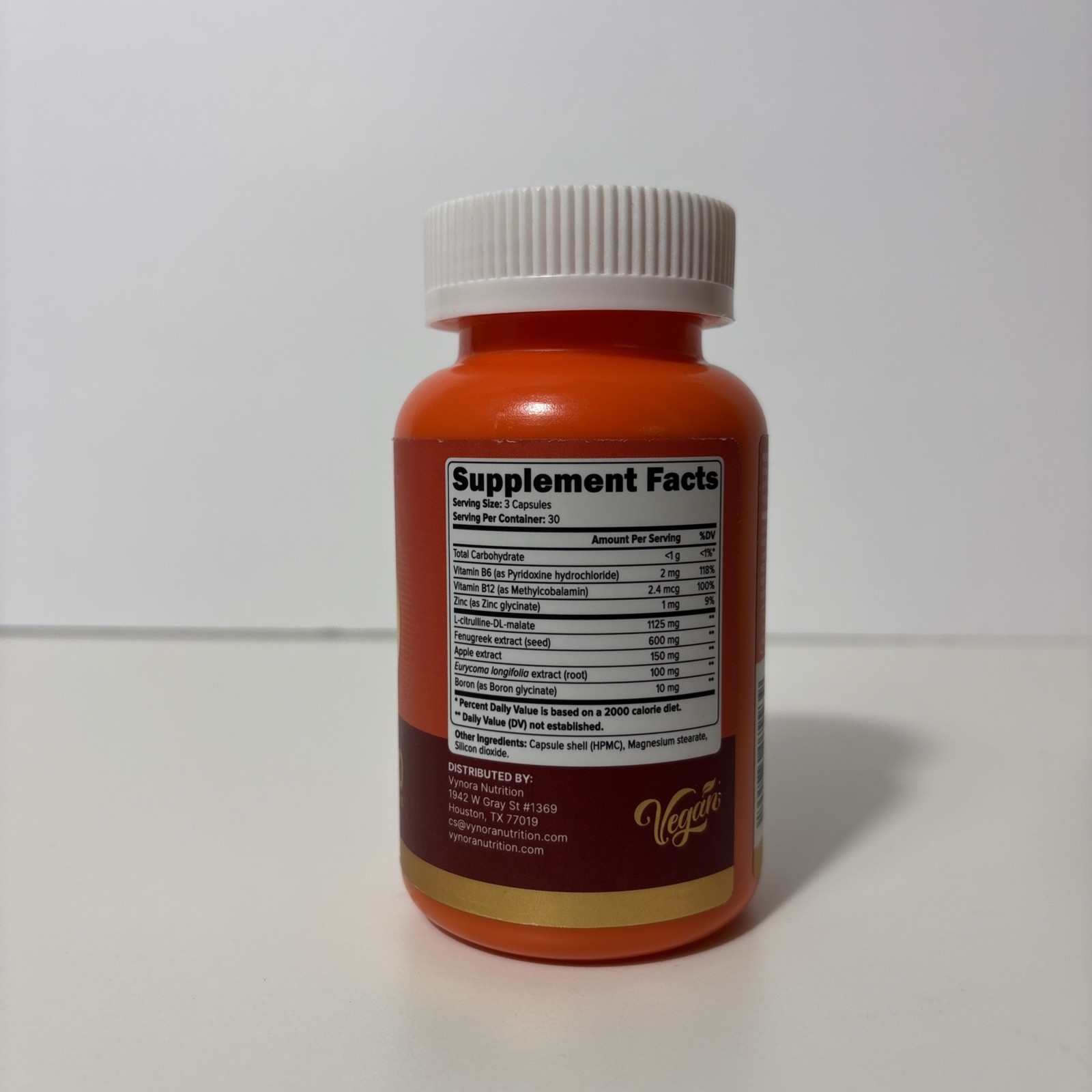 Testosterone Booster Supplement – Male Enhancing 90 Count (Pack of 1), Orange