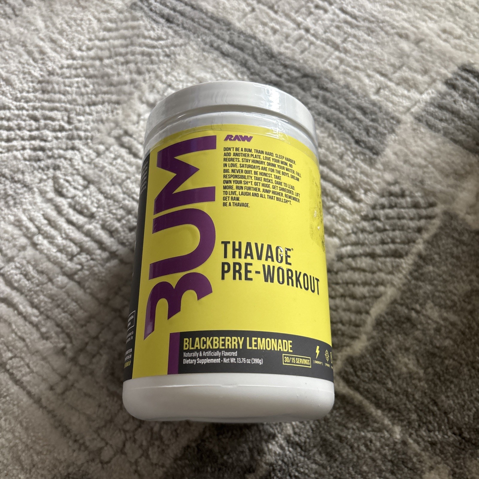 Raw Thavage Pre- Workout – Blackberry Lemonade