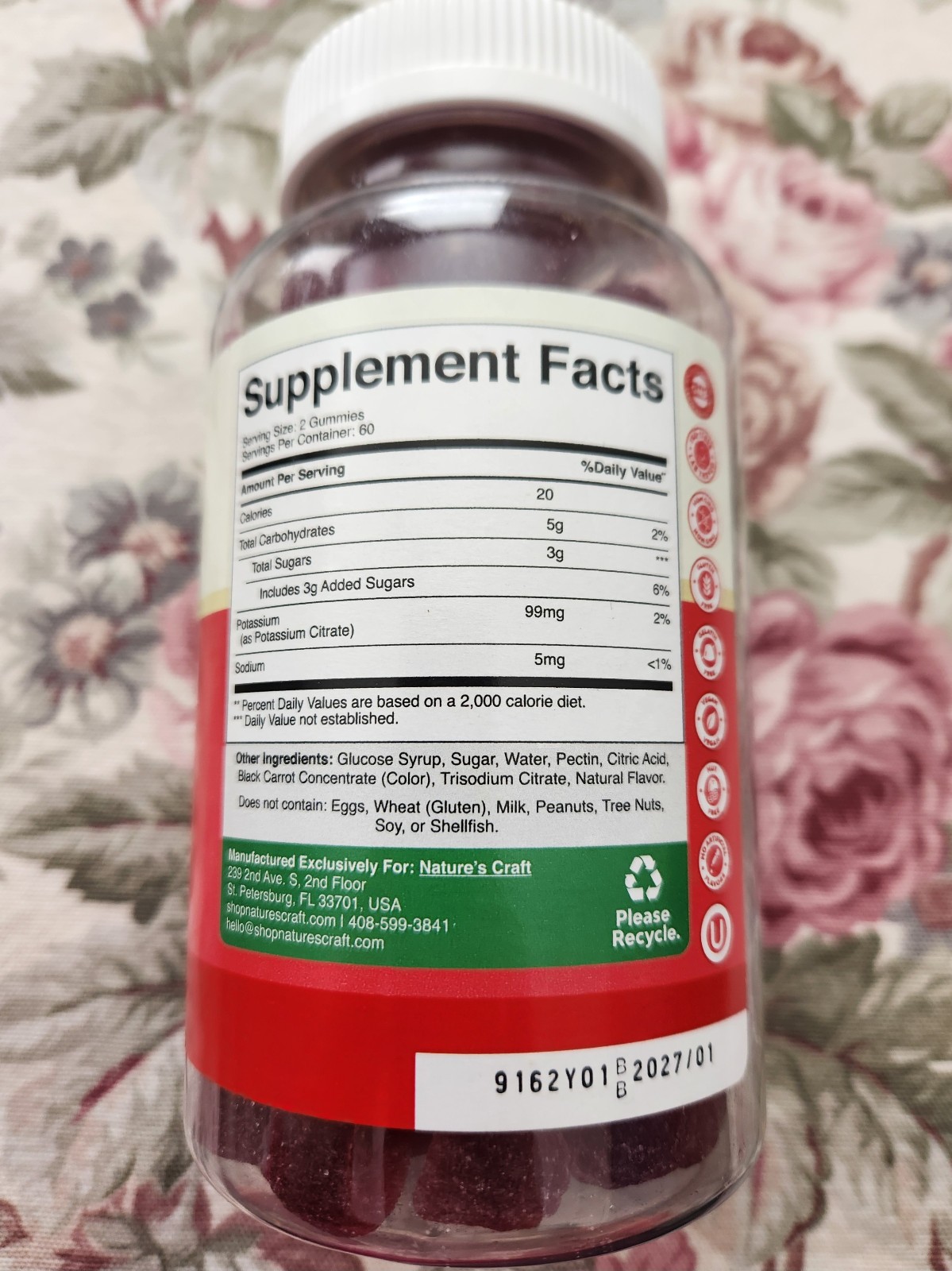 High Potency Potassium Gummies for Adults ~ Powerful Potassium Supplement Gummy