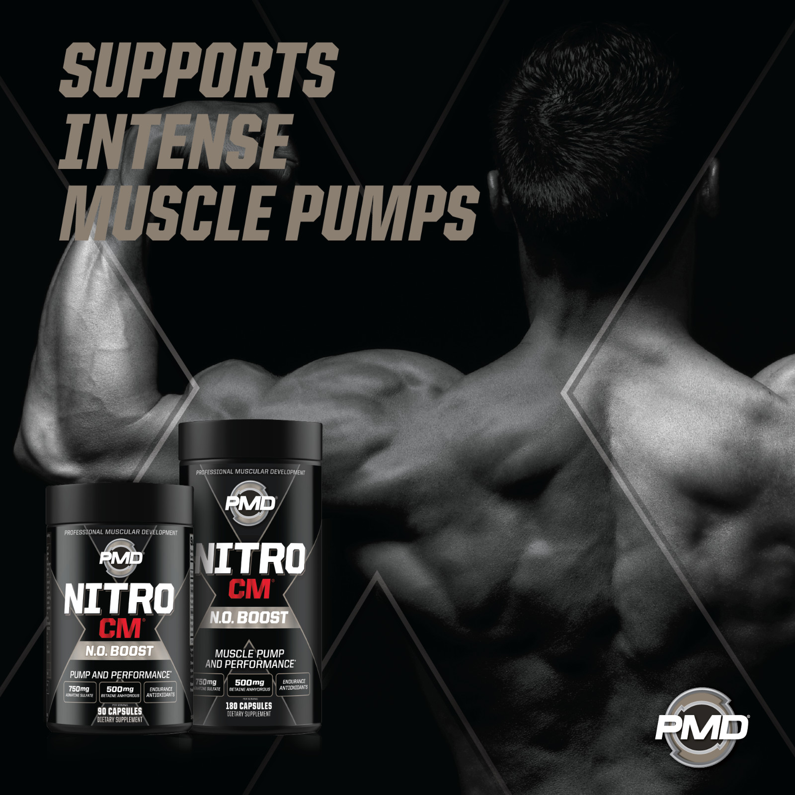 NITRO CM – Nitric Oxide Formula for Muscle Pumps & Performance – (90 Capsules)