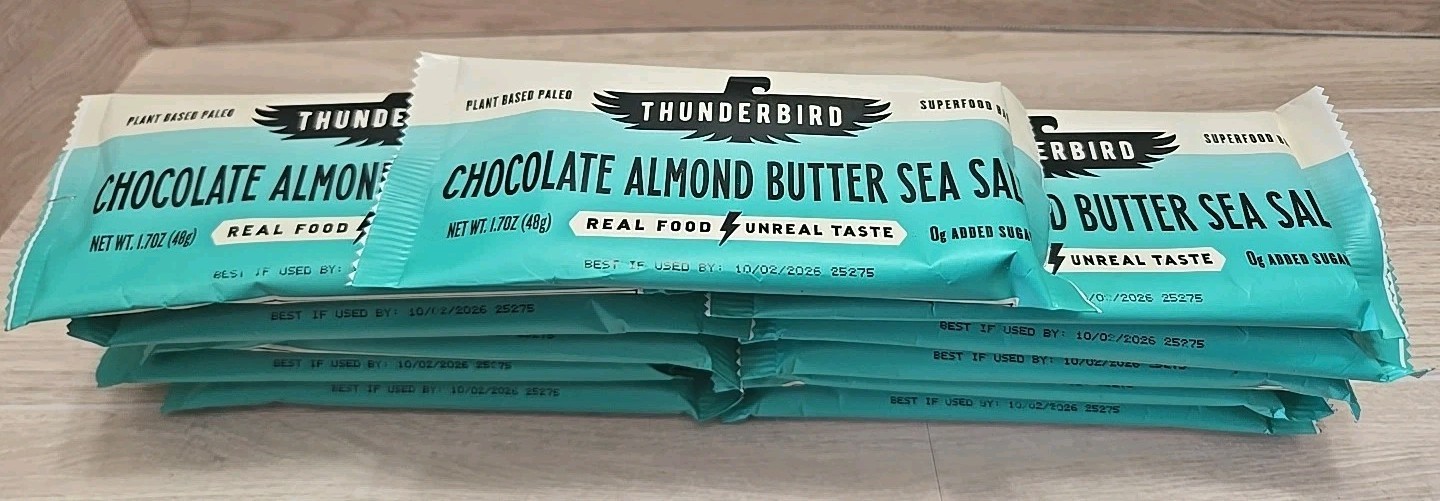 (Eleven) – Thunderbird Bar Choc Almond Sea Salt Gluten Free – Exp – 10/26