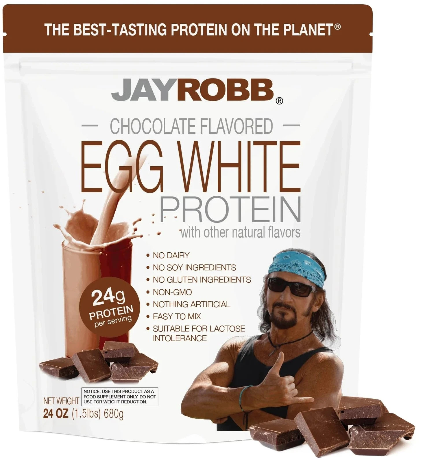 JAYROBB Chocolate Egg White Protein Powder Low Carb Keto Vegetarian Gluten Fr…