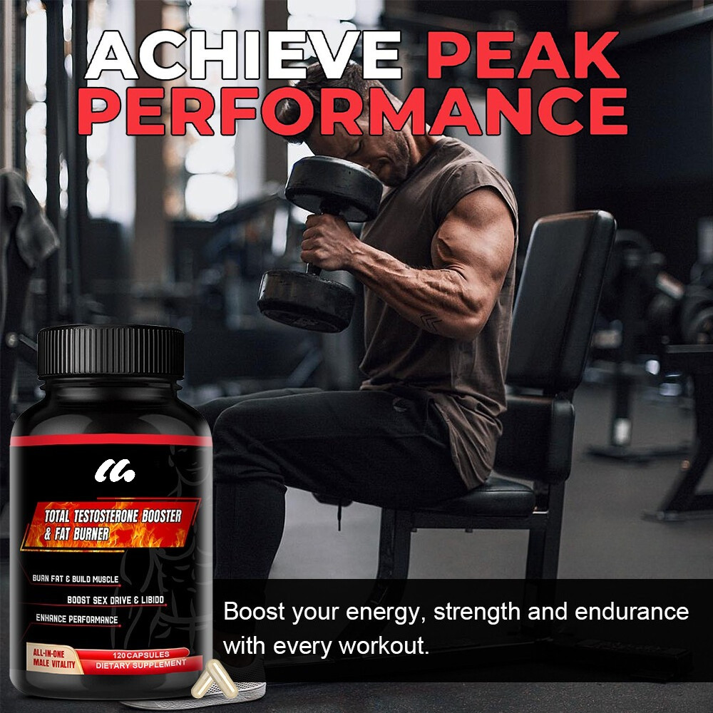 Total Testosteron Booster And Fat Burner – Boosts Muscle Strength And Endurance