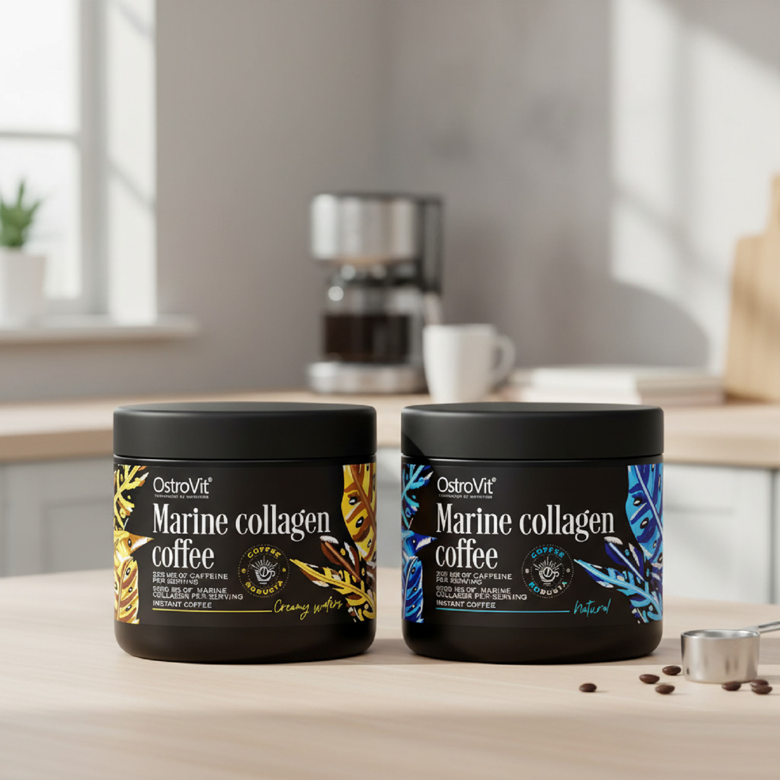 OSTROVIT MARINE COLLAGEN COFFEE- 150 g – caffeine – skin hair nails bones energy