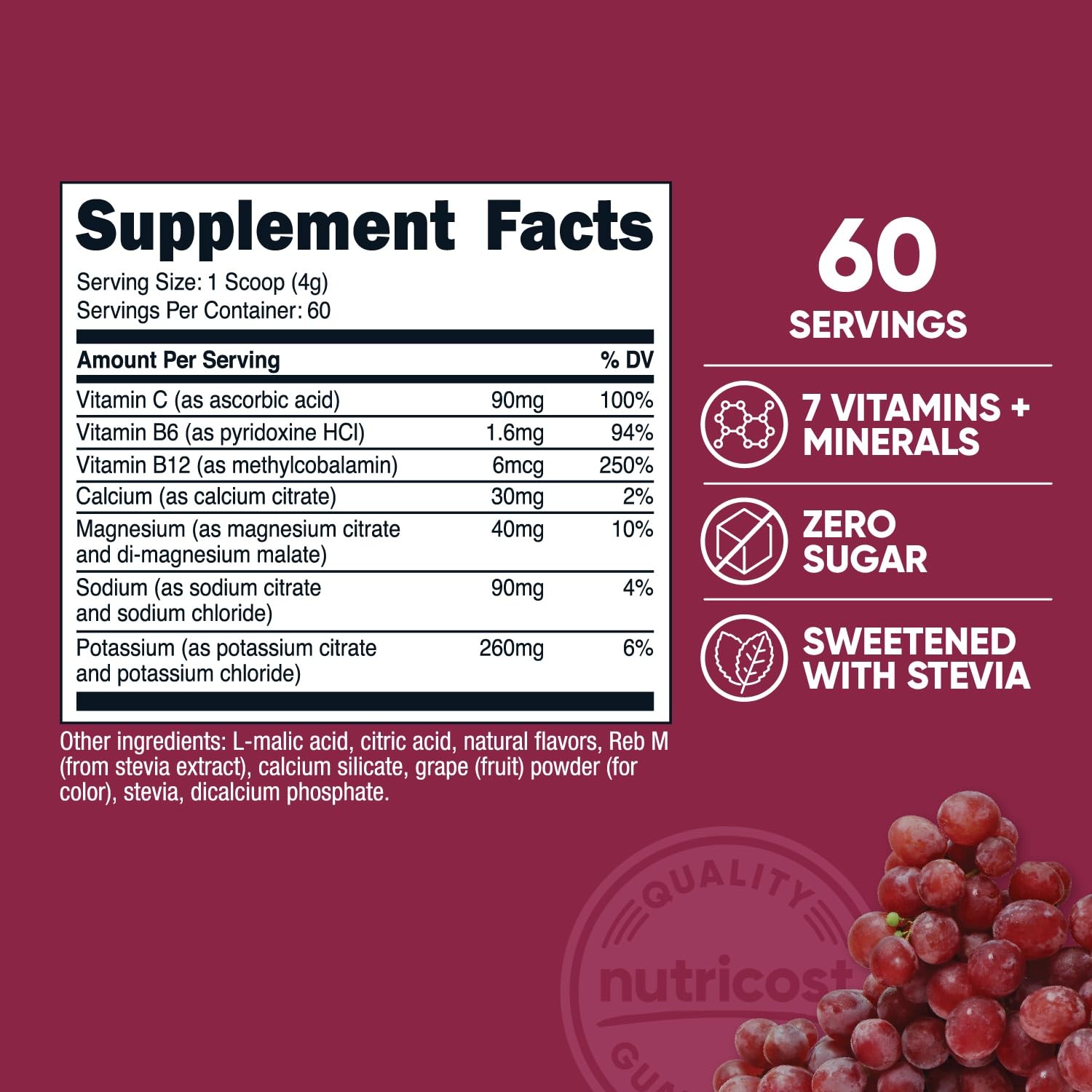 Nutricost Electrolyte Complex Powder (60 Servings, 8.4 Ounce (Pack of 1)