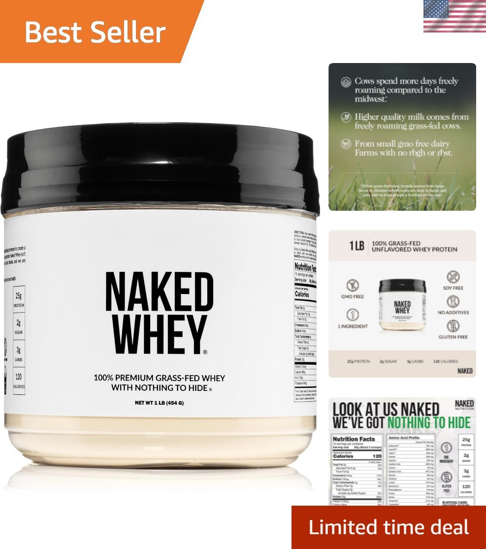 All Natural 1Lb Whey Protein – 15 Servings of Clean, Cold-Processed Nutrition