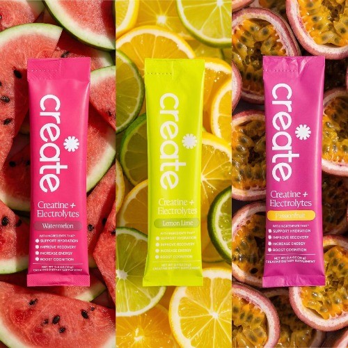 Create Wellness Creatine + Electrolytes Monohydrate Stick Packs NSF 12ct
