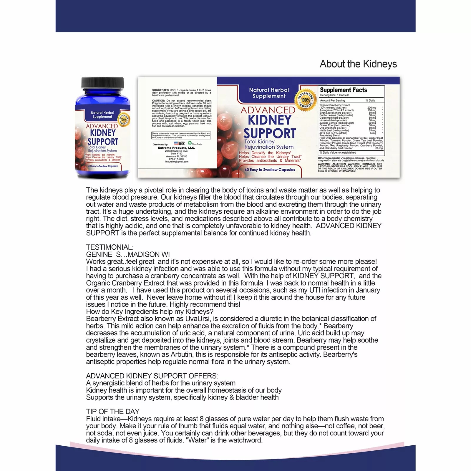 Amino Acid BCAA Muscle Growth Dietary Supplement and Kidney Cleanse Detox Pills
