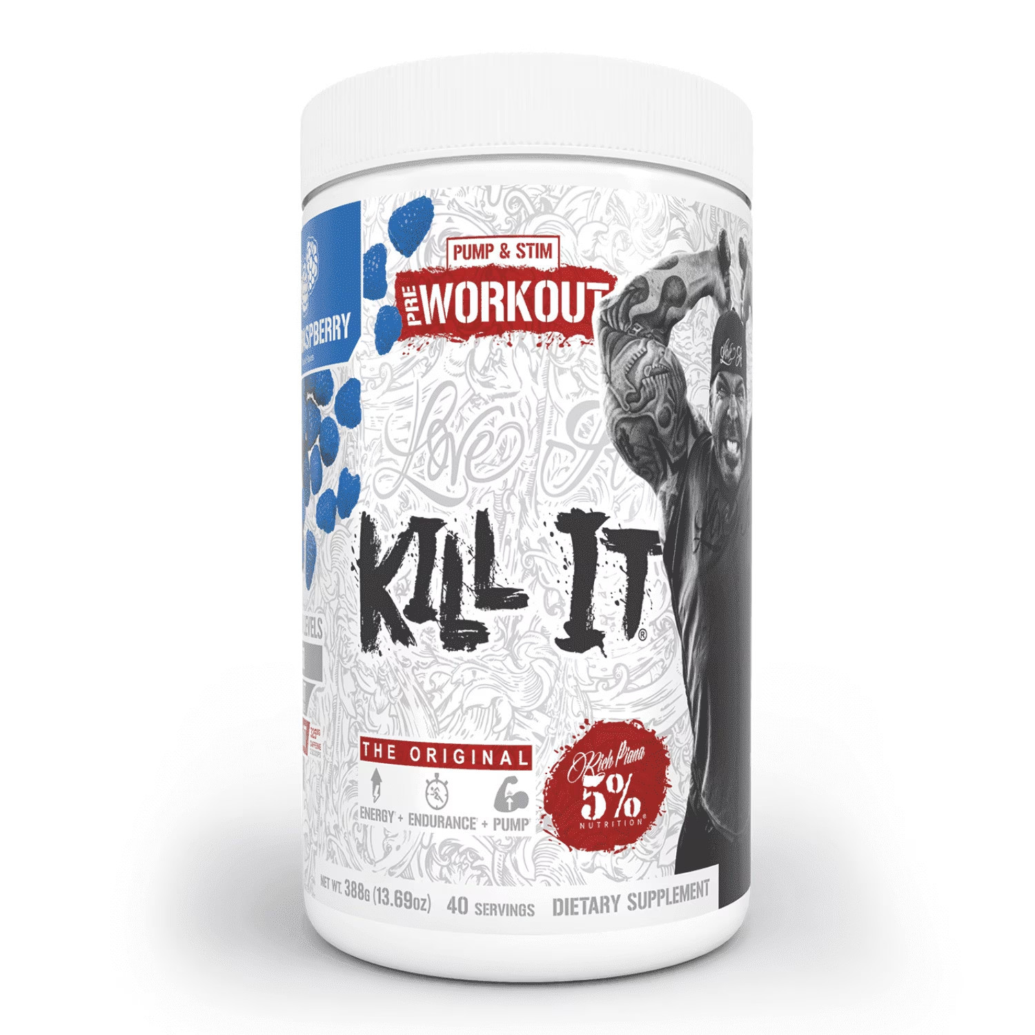 Rich Piana Kill It Pre-Workout Powder Supplement with Creatine & Caffeine for Pu