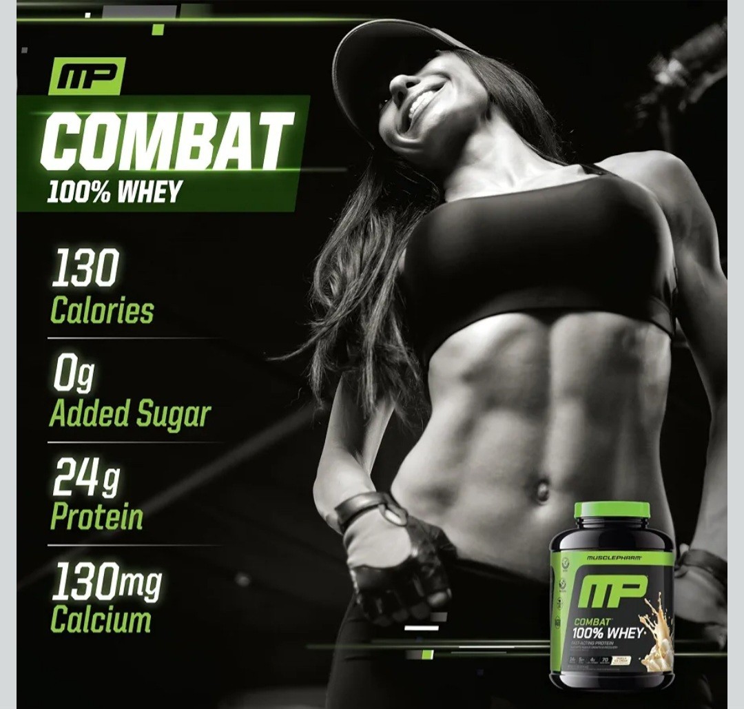MusclePharm 5-Blend Combat Protein, Vanilla Ice Cream🍦, 25 Servings, 11/2028✨