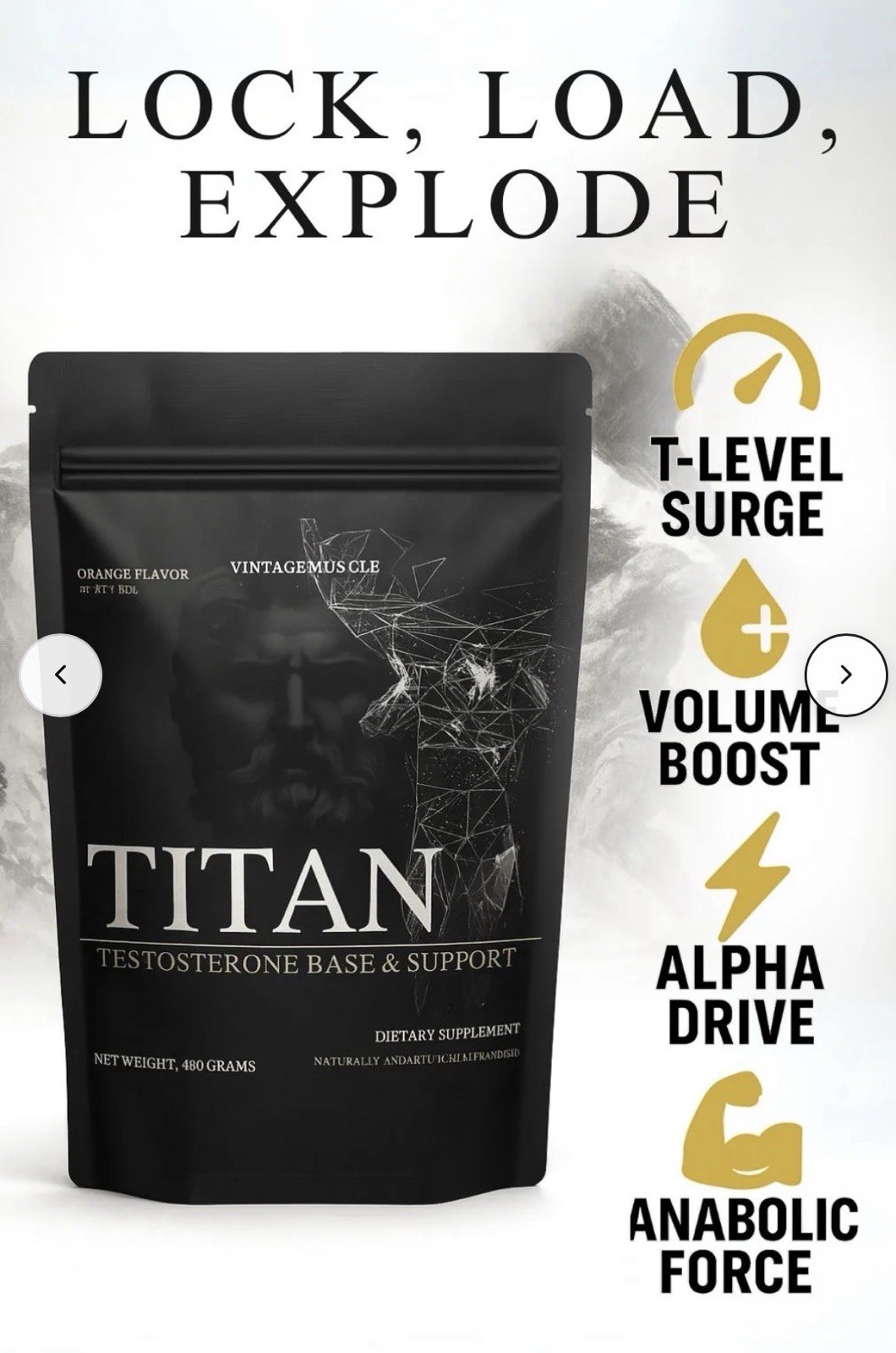Titan🔱 Natty Test Base Blend 4 Optim. Strength/muscle Gains By Vintage Muscle💪